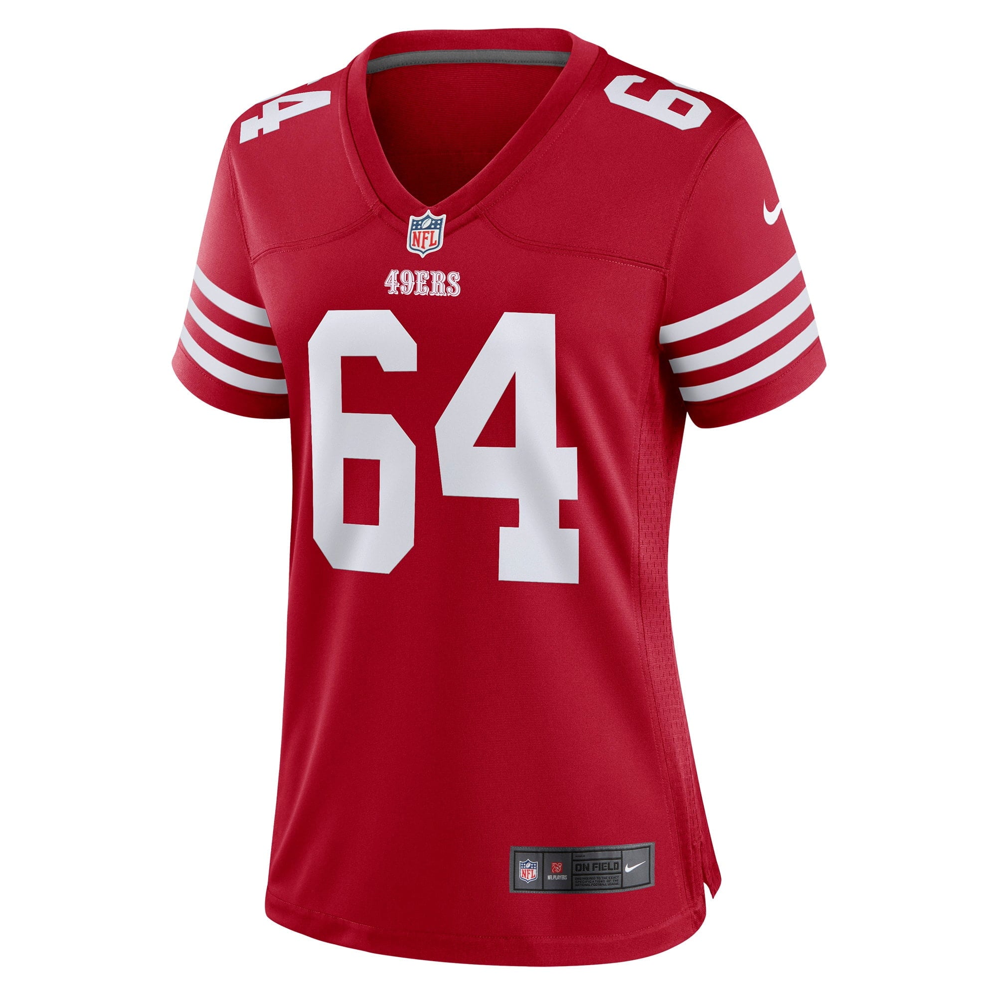 Women's Nike Jake Brendel Scarlet San Francisco 49ers Game Player Jersey - vstockx