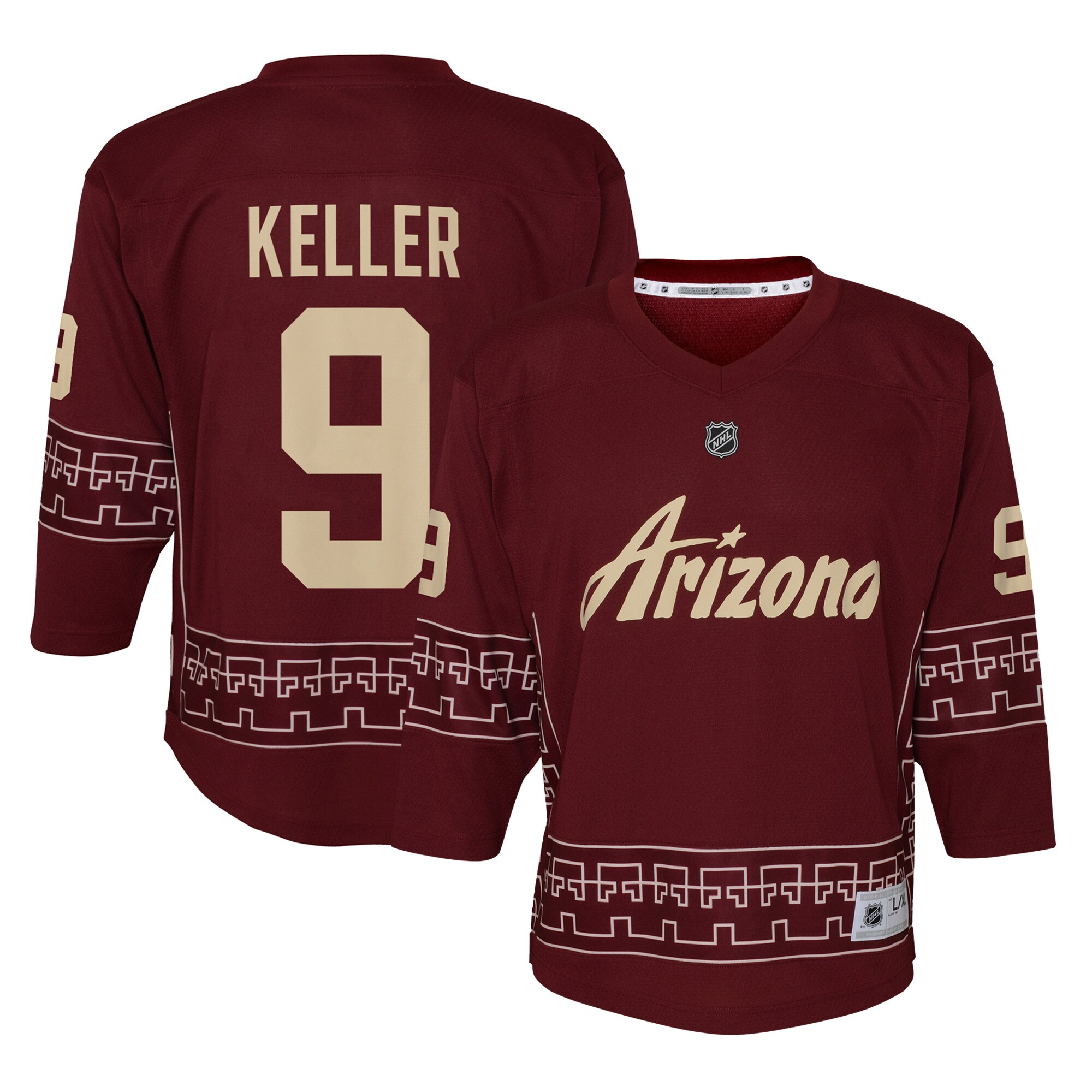 Clayton Keller Arizona Coyotes Youth Alternate 2022/23 Replica Player Jersey - Garnet - vstockx