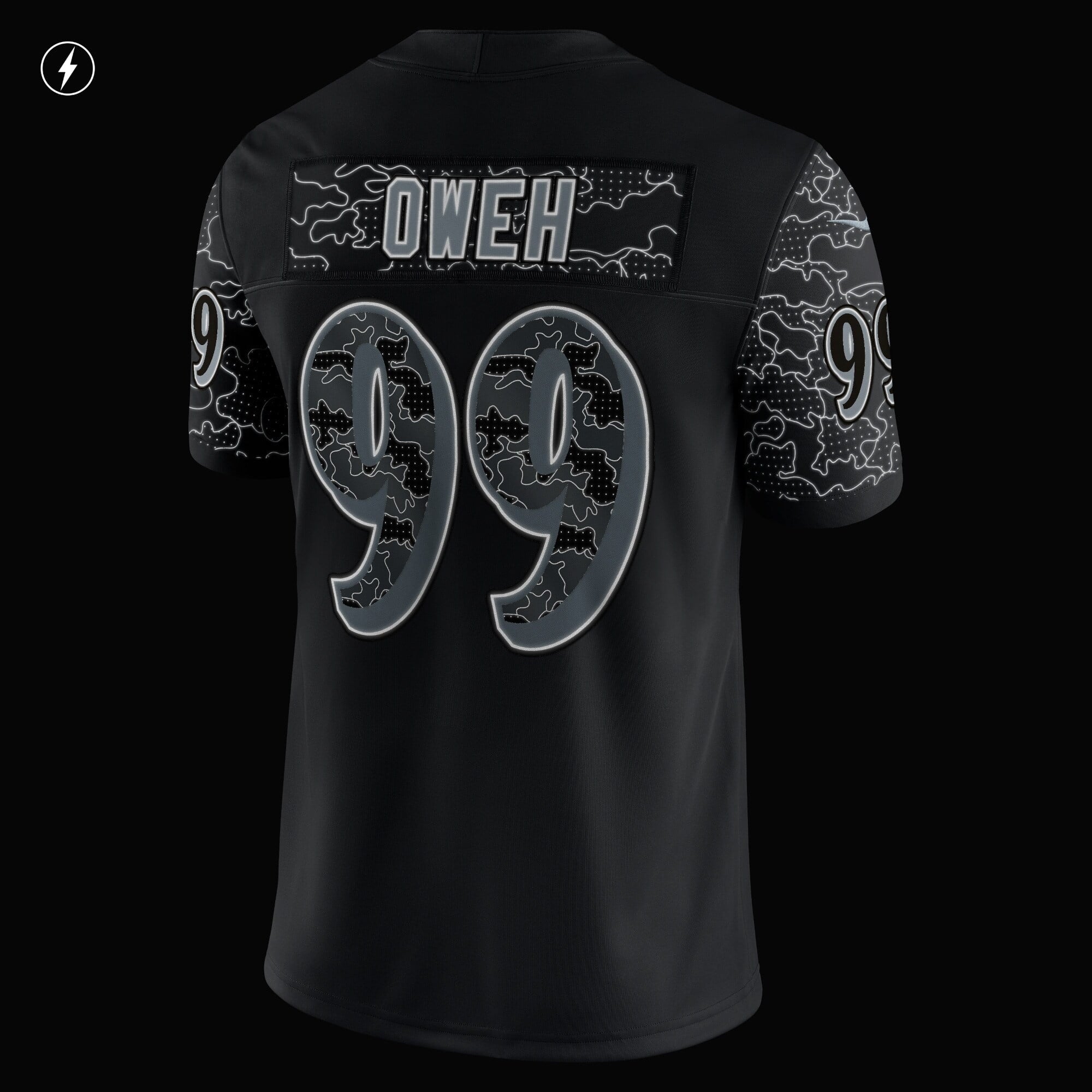 Men's Nike Odafe Oweh Black Baltimore Ravens RFLCTV Limited Jersey - vstockx
