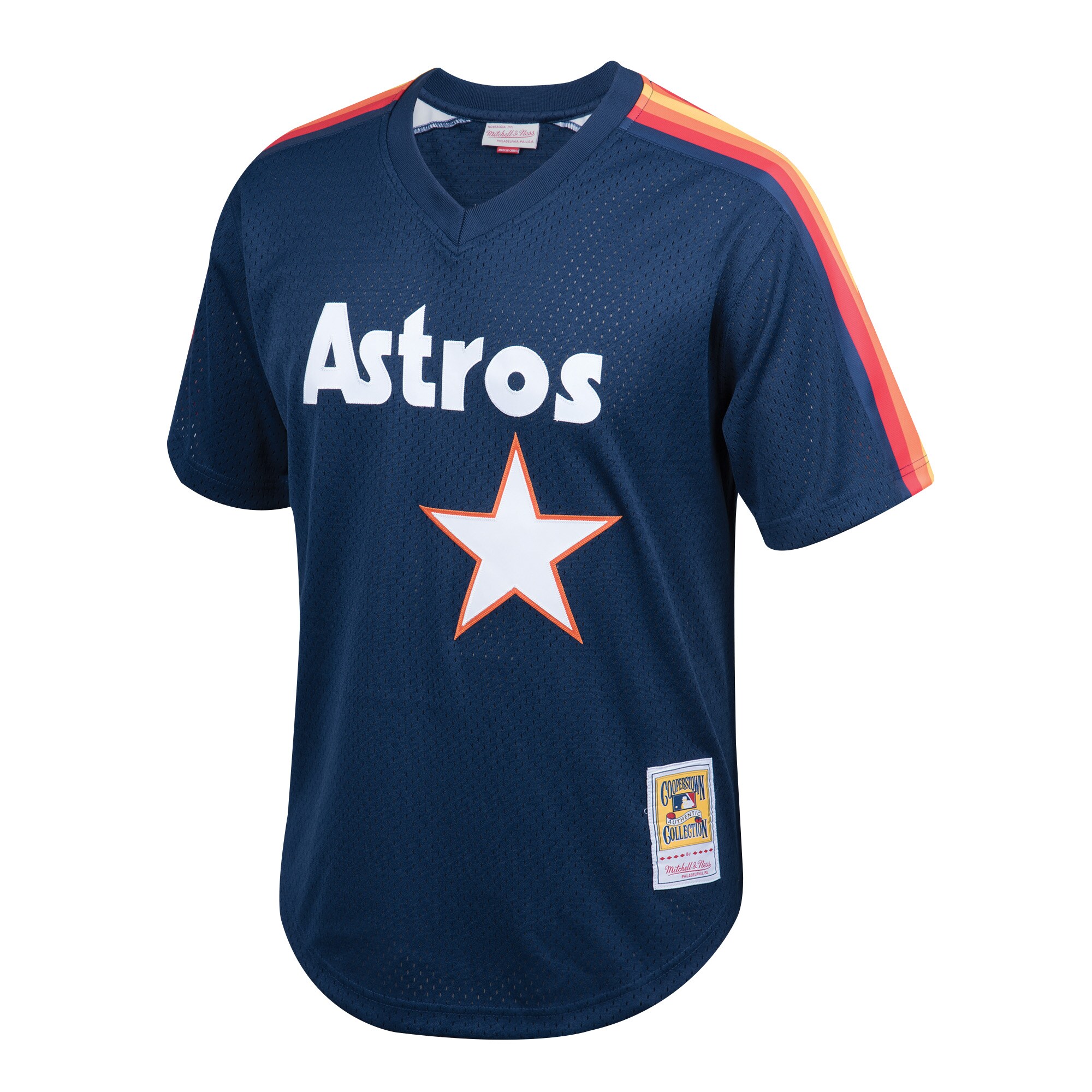 Nolan Ryan Houston Astros Mitchell & Ness Youth Cooperstown Collection Mesh Batting Practice Jersey - Navy - vstockx