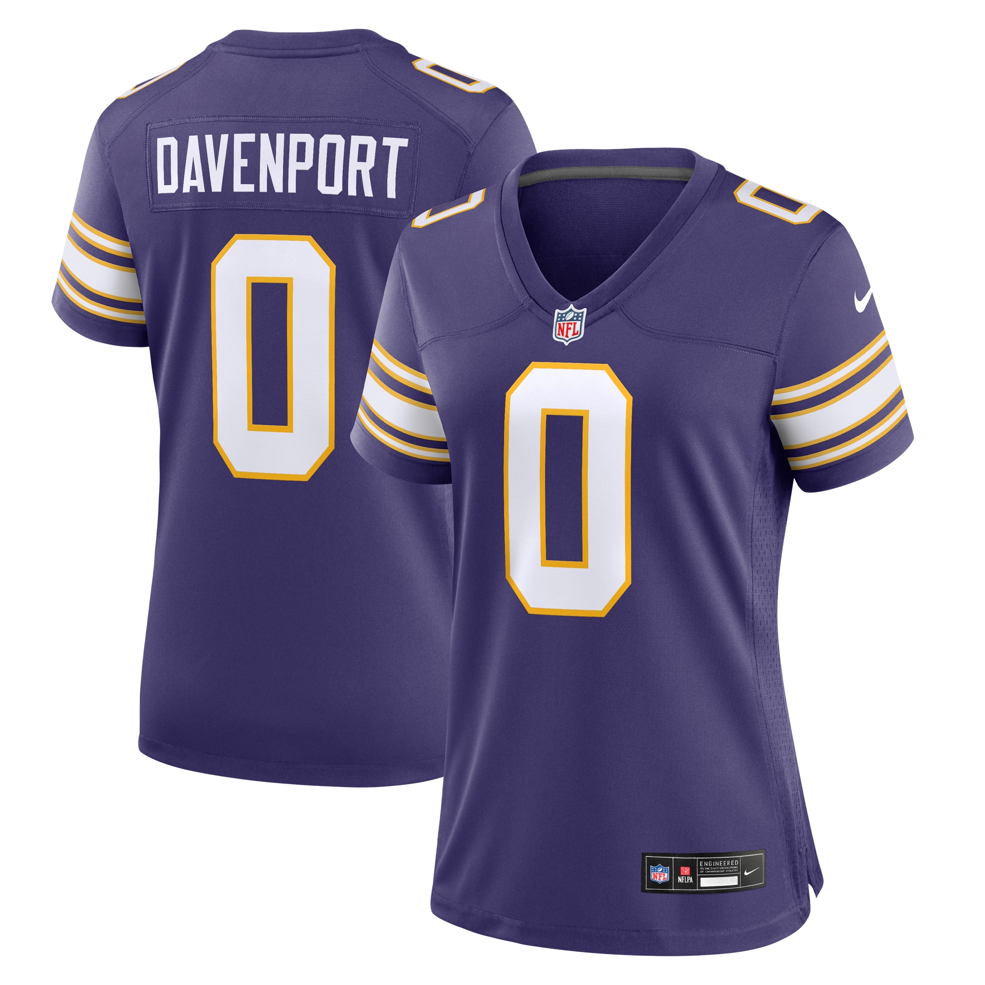 Marcus Davenport Minnesota Vikings Nike Women's Classic Player Game Jersey - Purple - vstockx