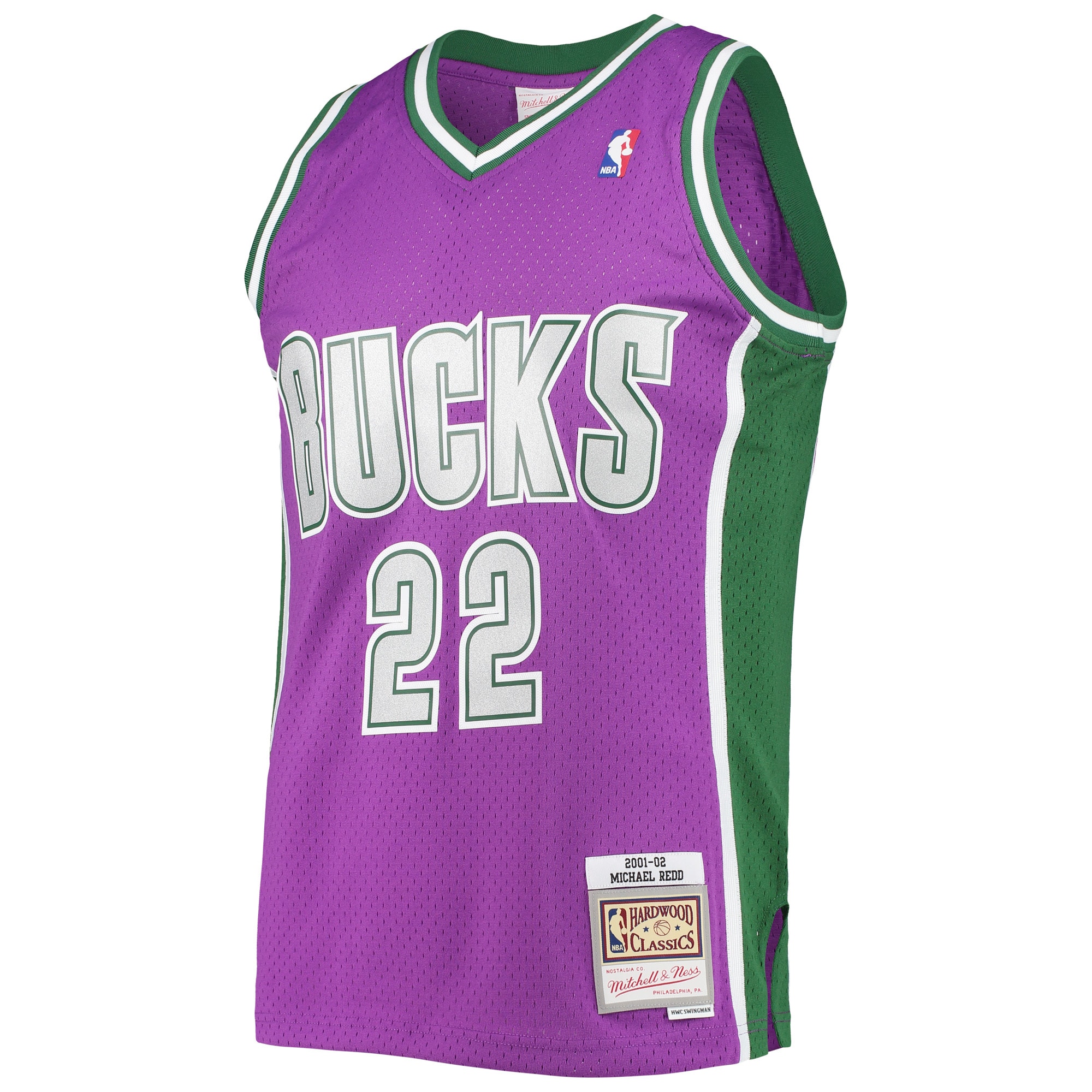 Michael Redd Milwaukee Bucks Mitchell & Ness Hardwood Classics Swingman Jersey - Purple - vstockx