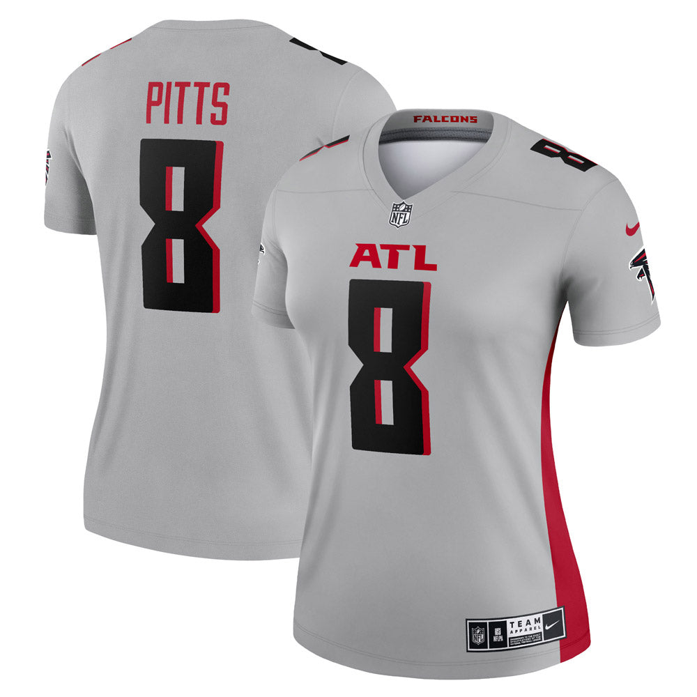 Women's Atlanta Falcons Kyle Pitts Inverted Legend Jersey Gray - vstockx