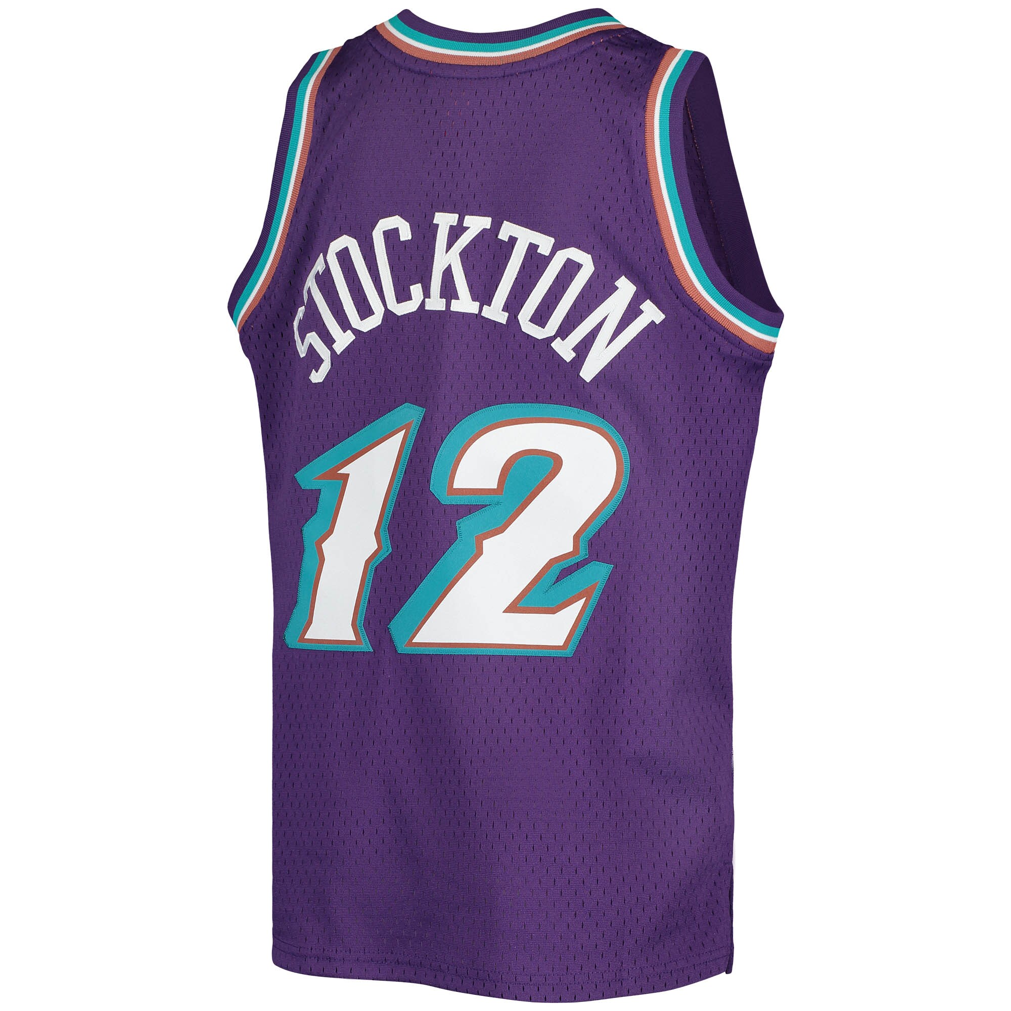 John Stockton Utah Jazz Mitchell & Ness Youth 1991-92 Hardwood Classics Swingman Throwback Jersey - Purple - vstockx