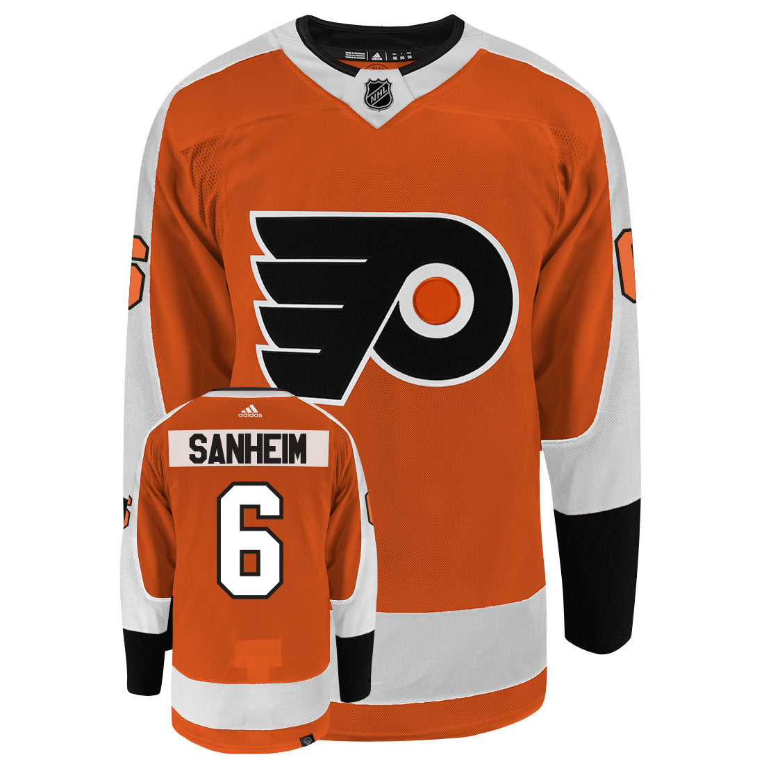 Travis Sanheim Philadelphia Flyers Adidas Primegreen Authentic NHL Hockey Jersey - vstockx