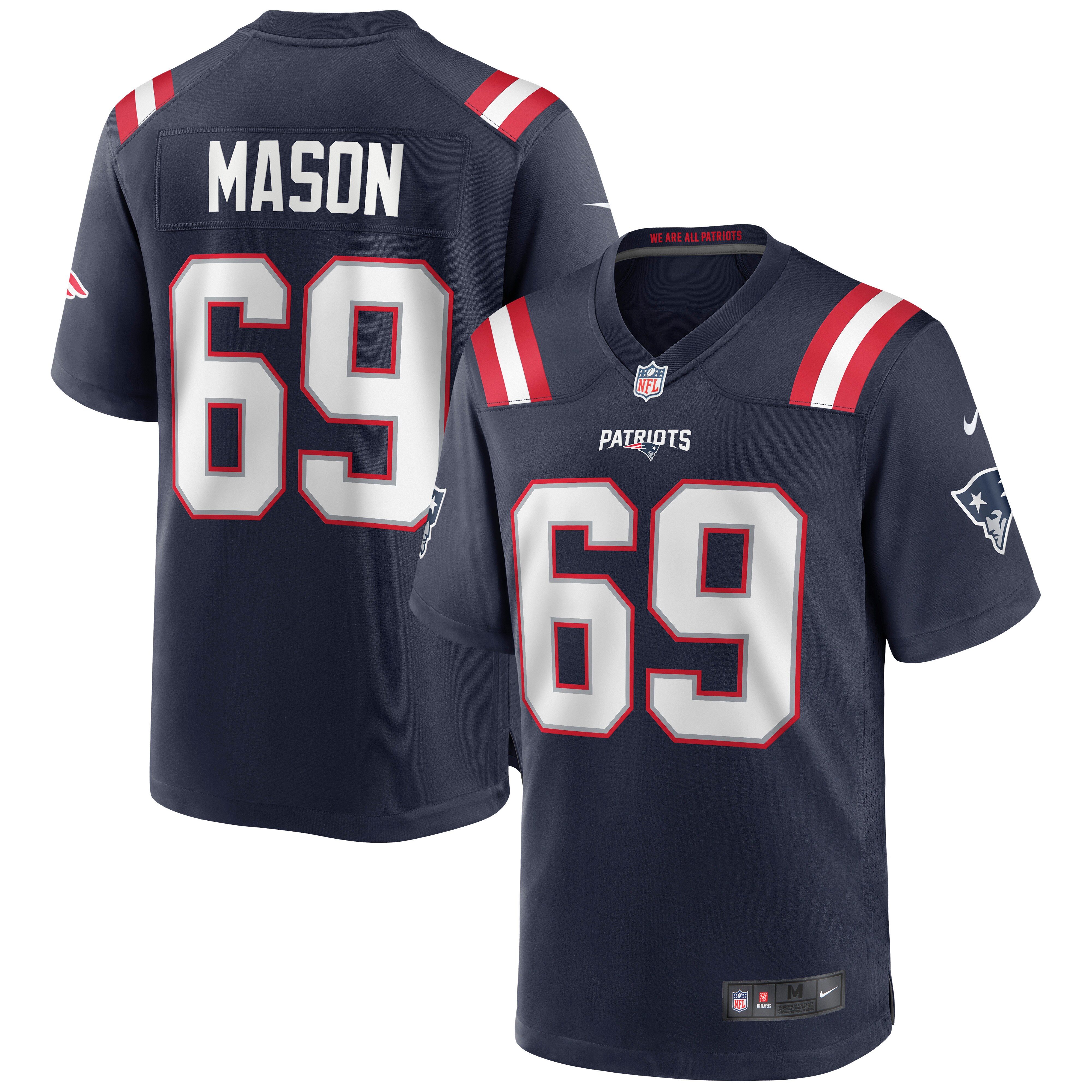 Shaq Mason New England Patriots Nike Game Jersey - Navy - vstockx