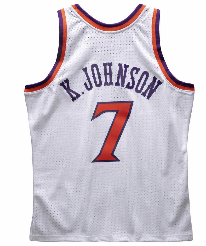 Men's Mitchell & Ness Kevin Johnson White Phoenix Suns 1989-90 Hardwood Classics Swingman Jersey - vstockx