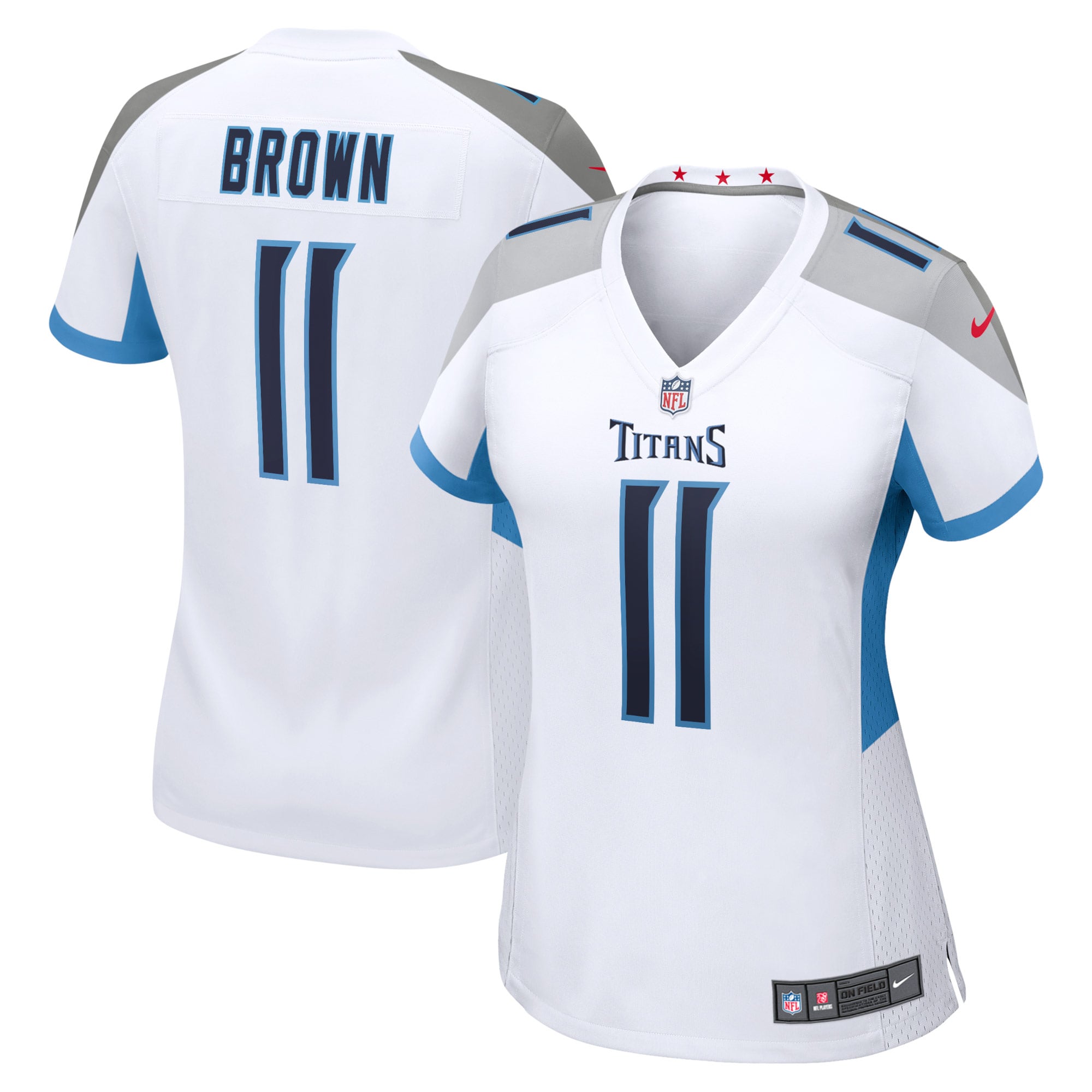 AJ Brown Tennessee Titans Nike Women's Game Jersey - White - vstockx