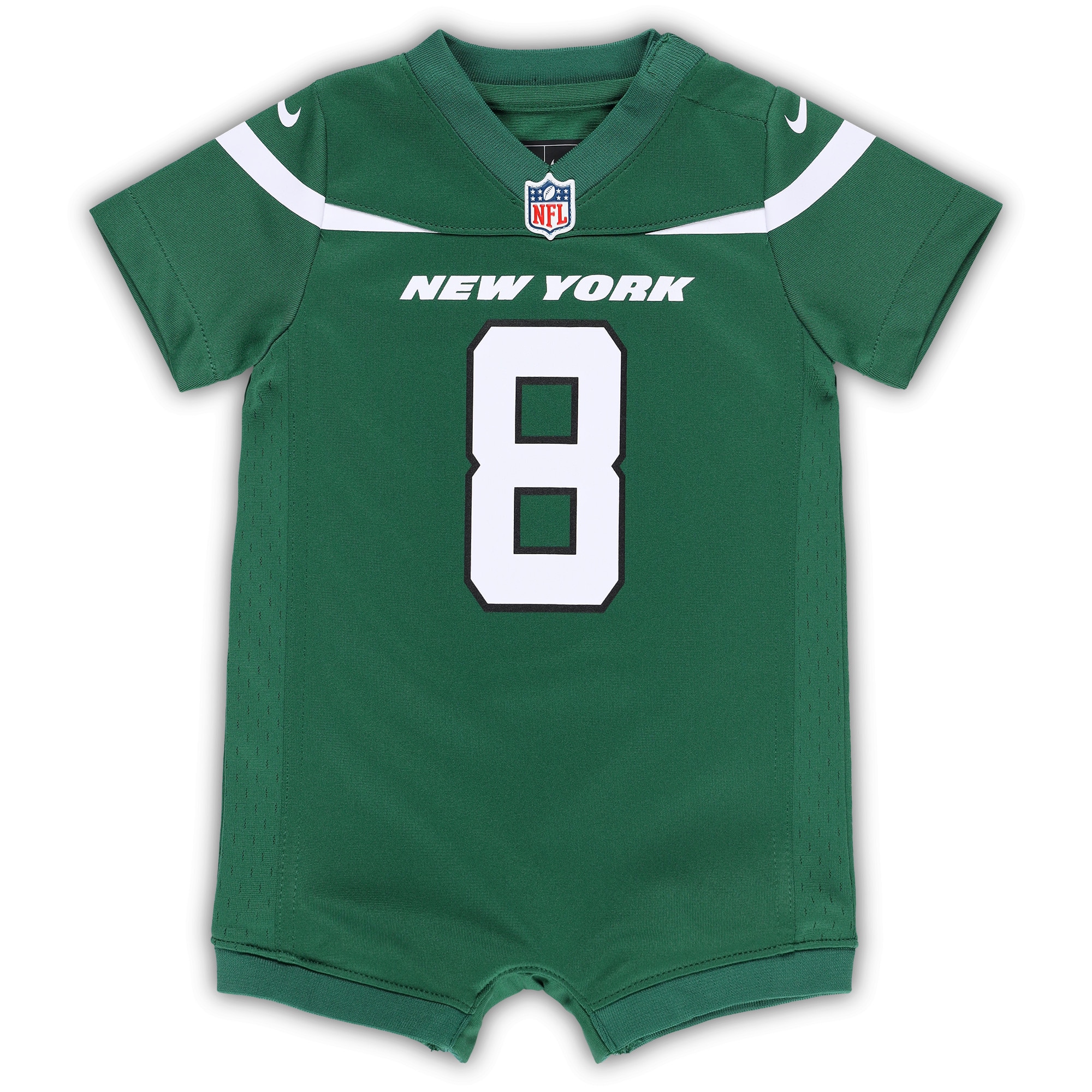 Aaron Rodgers New York Jets Nike Newborn & Infant Game Romper Jersey - Green - vstockx