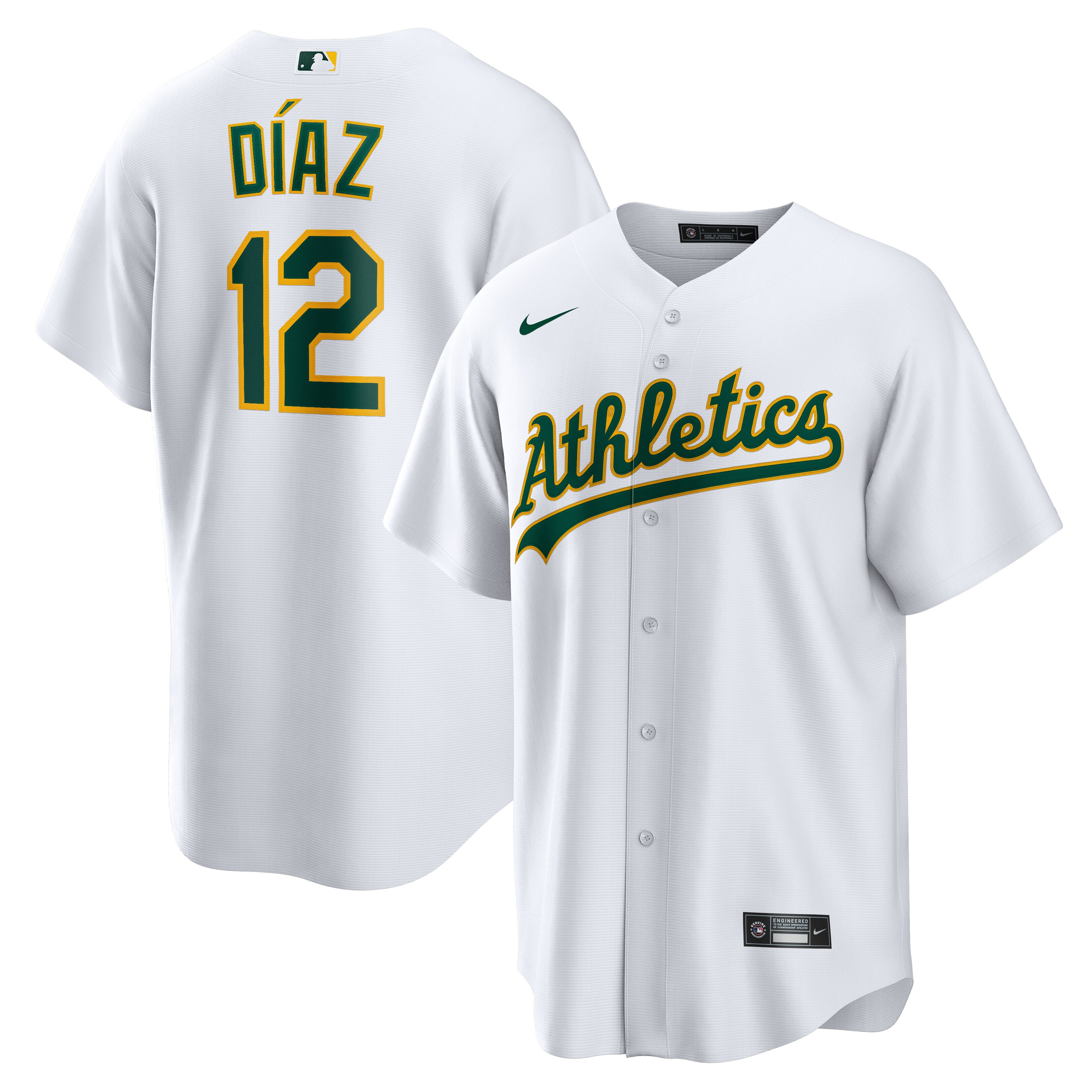 Aledmys Diaz Oakland Athletics Nike Home Replica Player Jersey - White - vstockx