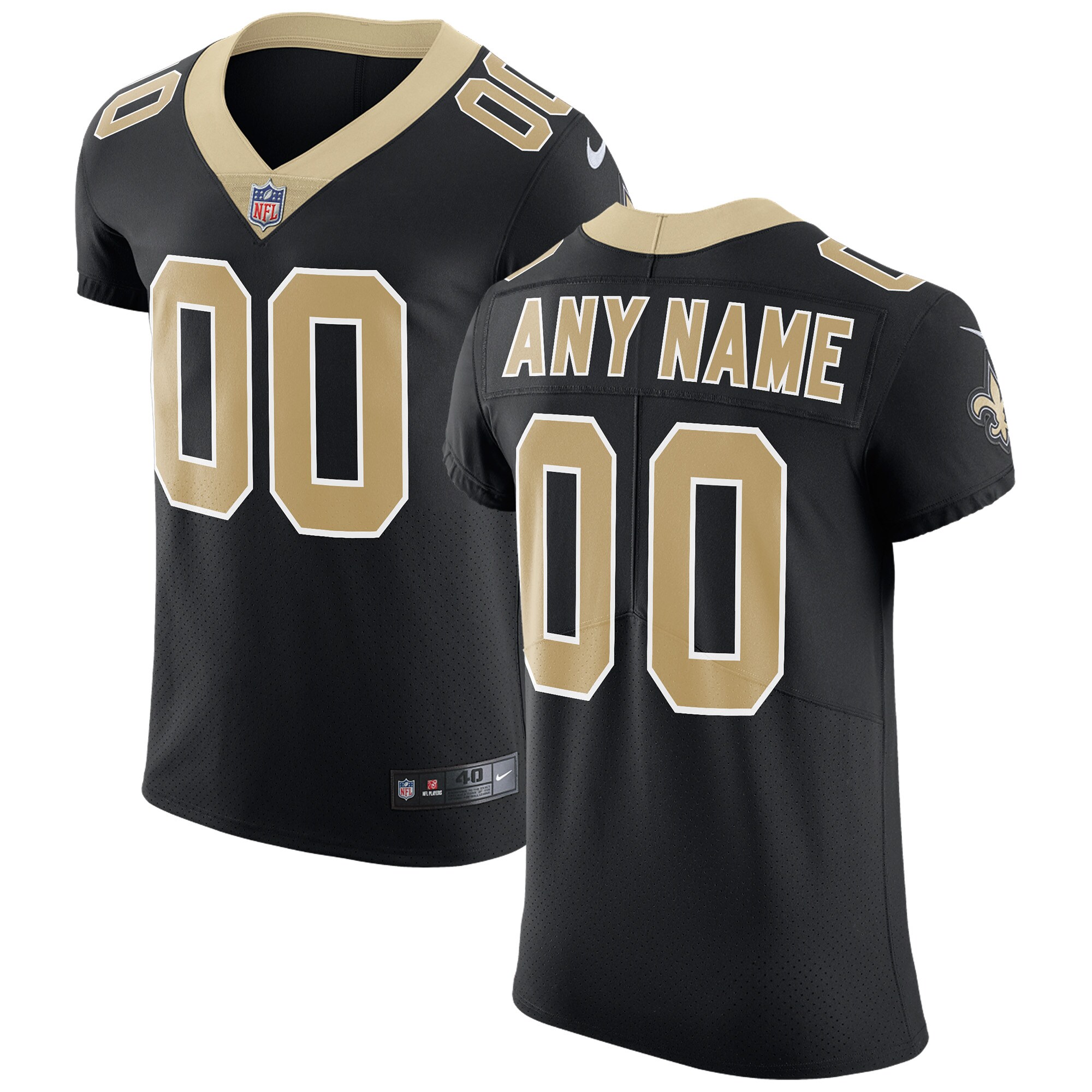 New Orleans Saints Nike Vapor Untouchable Custom Elite Jersey - Black - vstockx