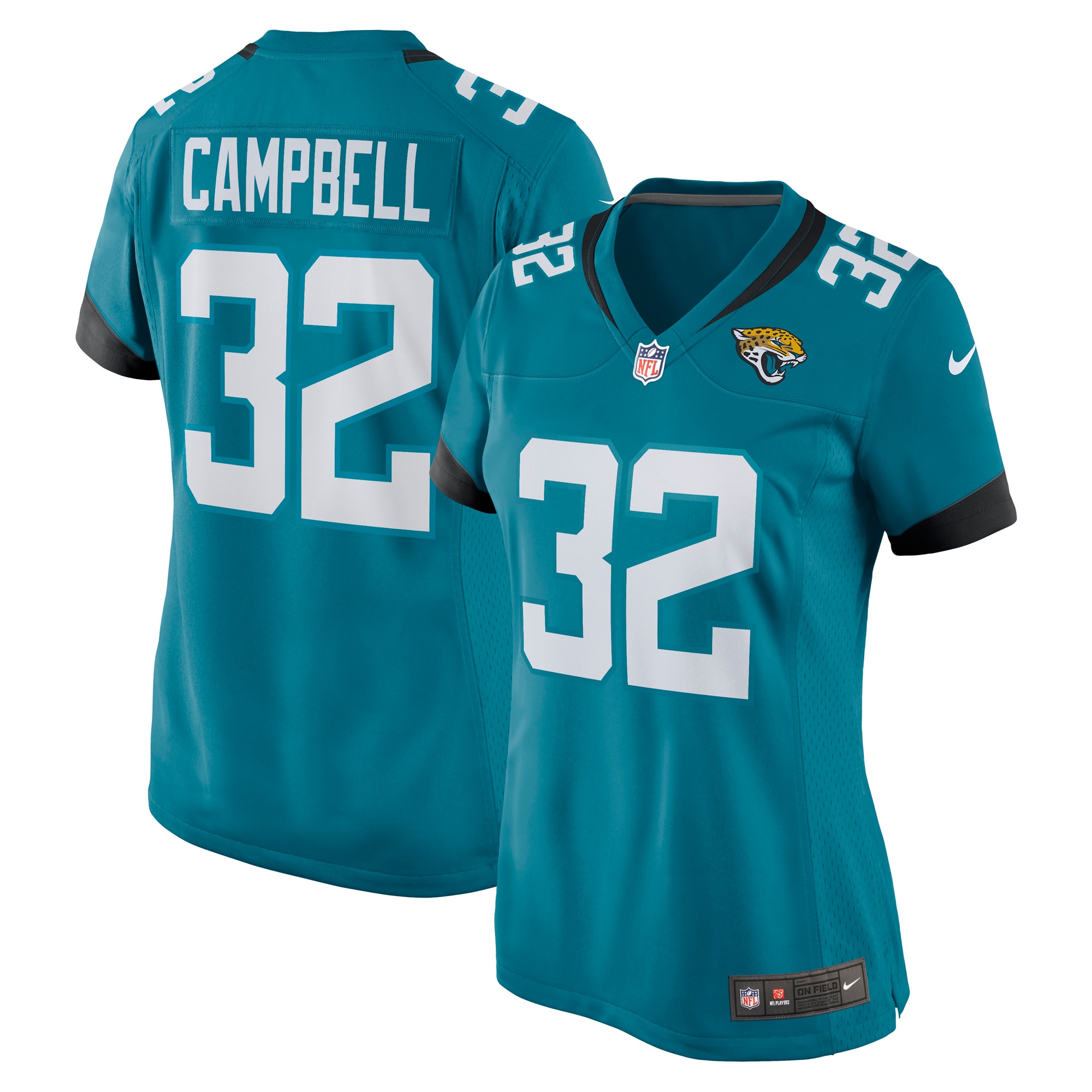 Tyson Campbell Jacksonville Jaguars Nike Women's Game Jersey - Teal - vstockx