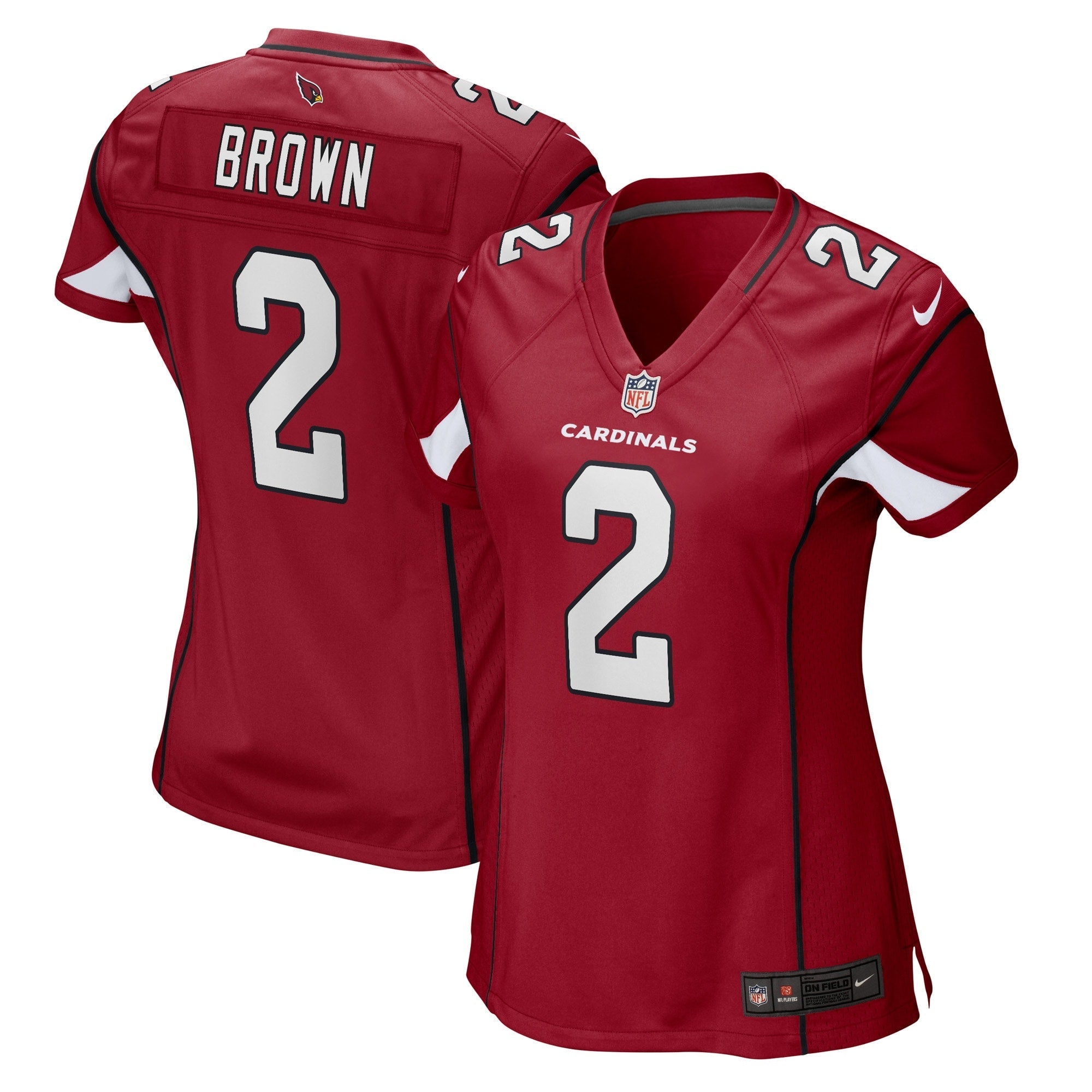 Women's Nike Marquise Brown Cardinal Arizona Cardinals Game Player Jersey - vstockx