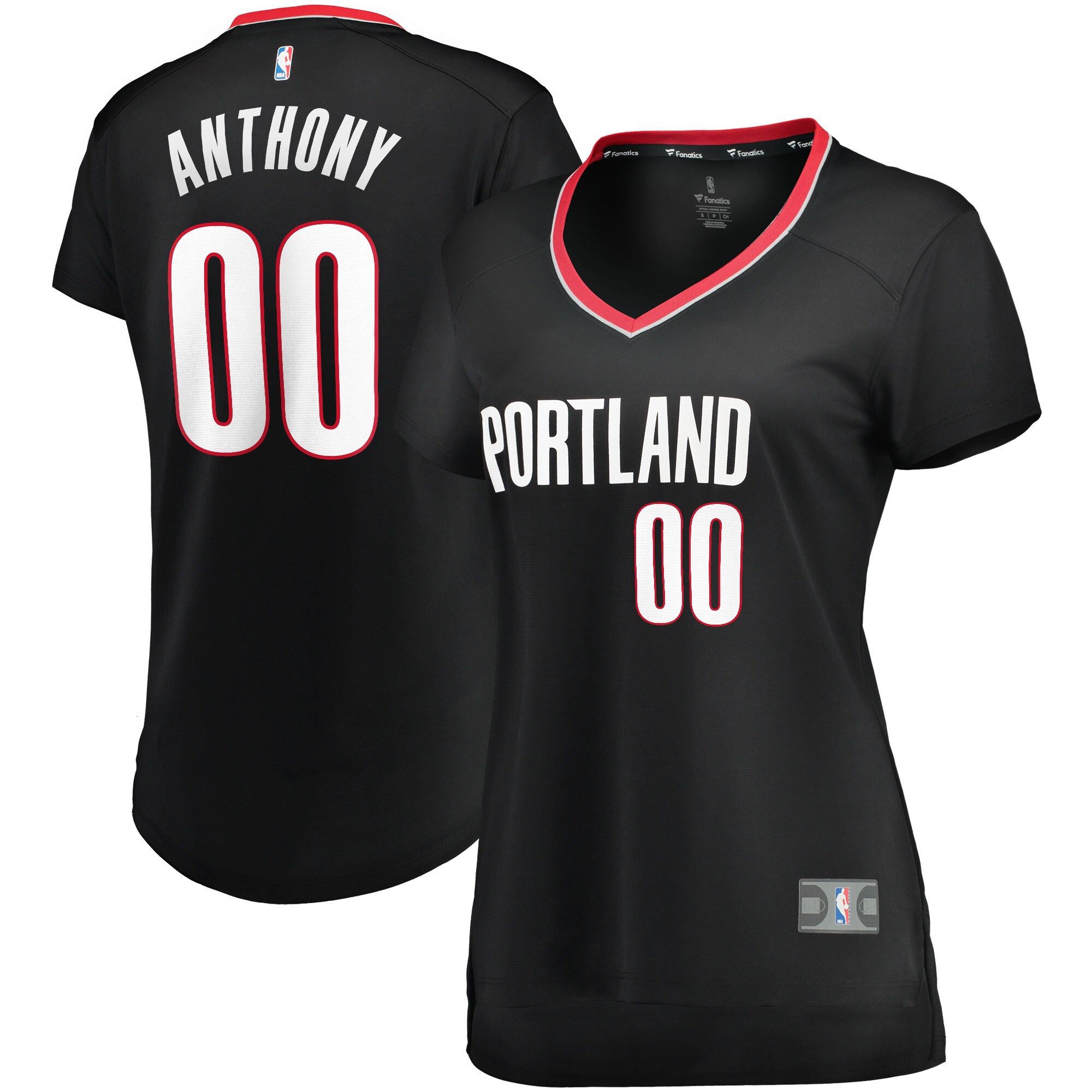 Carmelo Anthony Portland Trail Blazers Fanatics Branded Women's 2019/20 Fast Break Replica Player Jersey Black - Icon Edition - vstockx