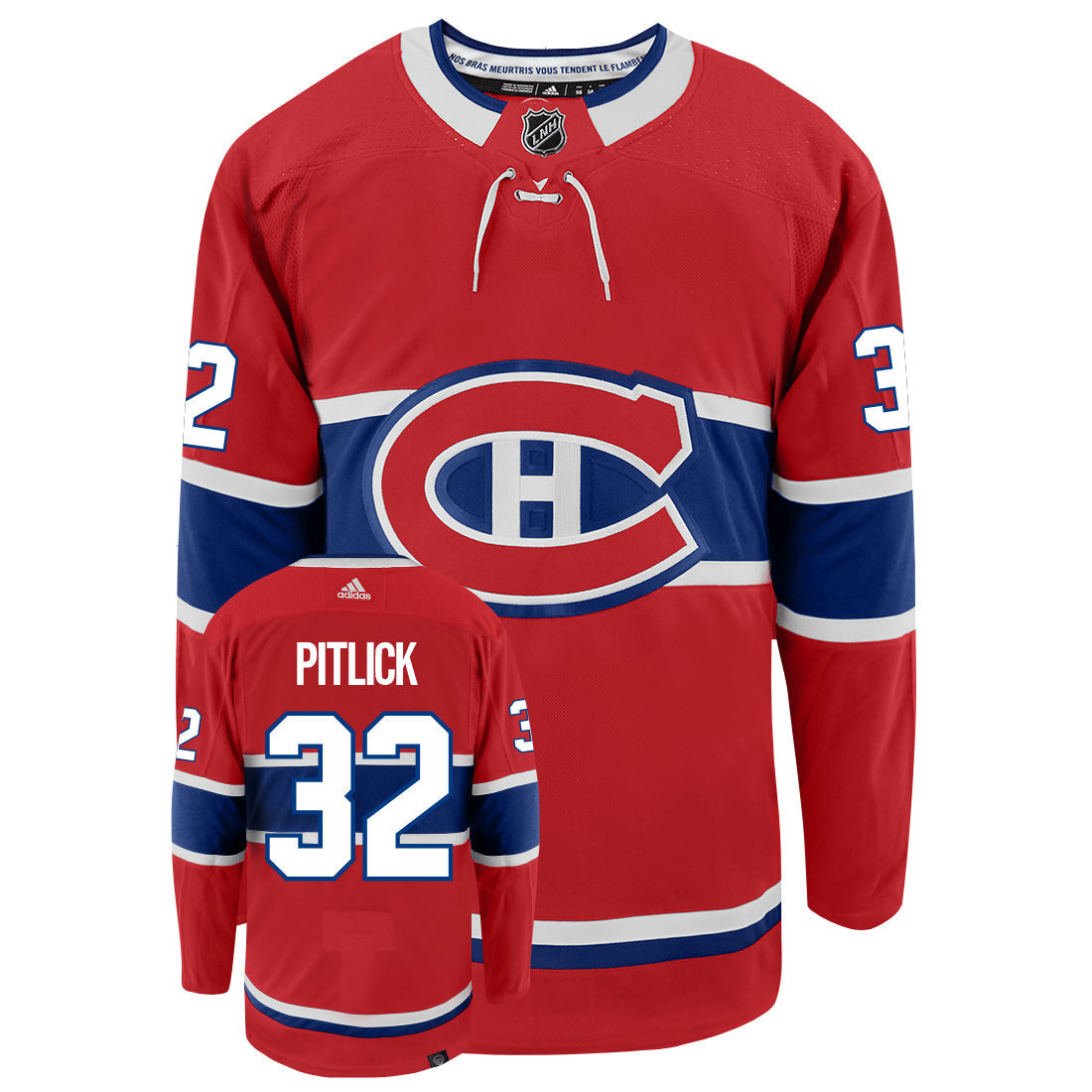 Rem Pitlick Montreal Canadiens Adidas Primegreen Authentic NHL Hockey Jersey - vstockx