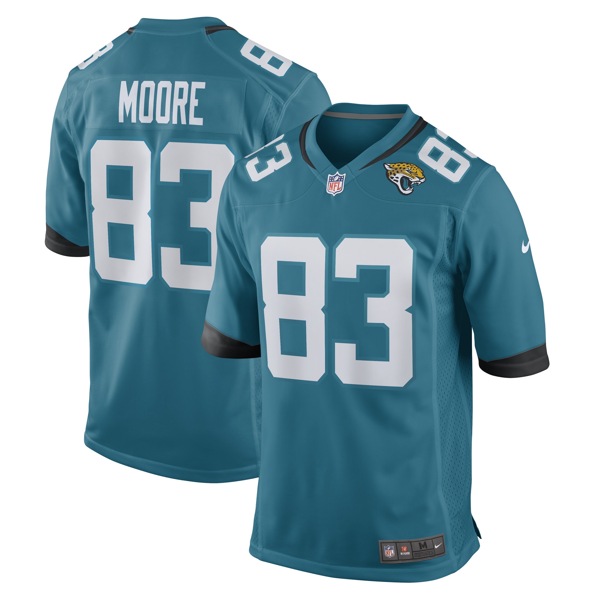 Jaylon Moore Jacksonville Jaguars Nike Game Player Jersey - Teal - vstockx