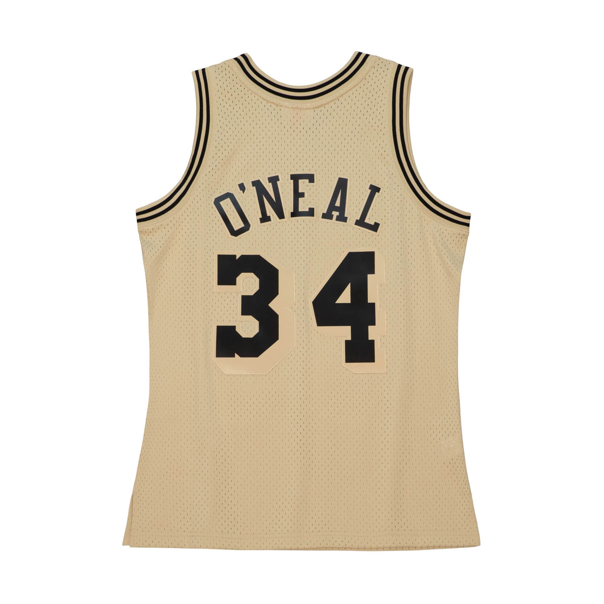 Khaki Black Swingman Shaquille O'Neal Los Angeles Lakers 1996-97 Jersey - vstockx