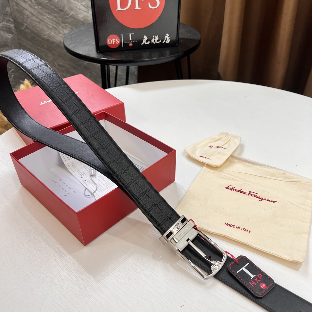 Streetwear Belt Ferragamo 319708 size:3.5cm - vstockx
