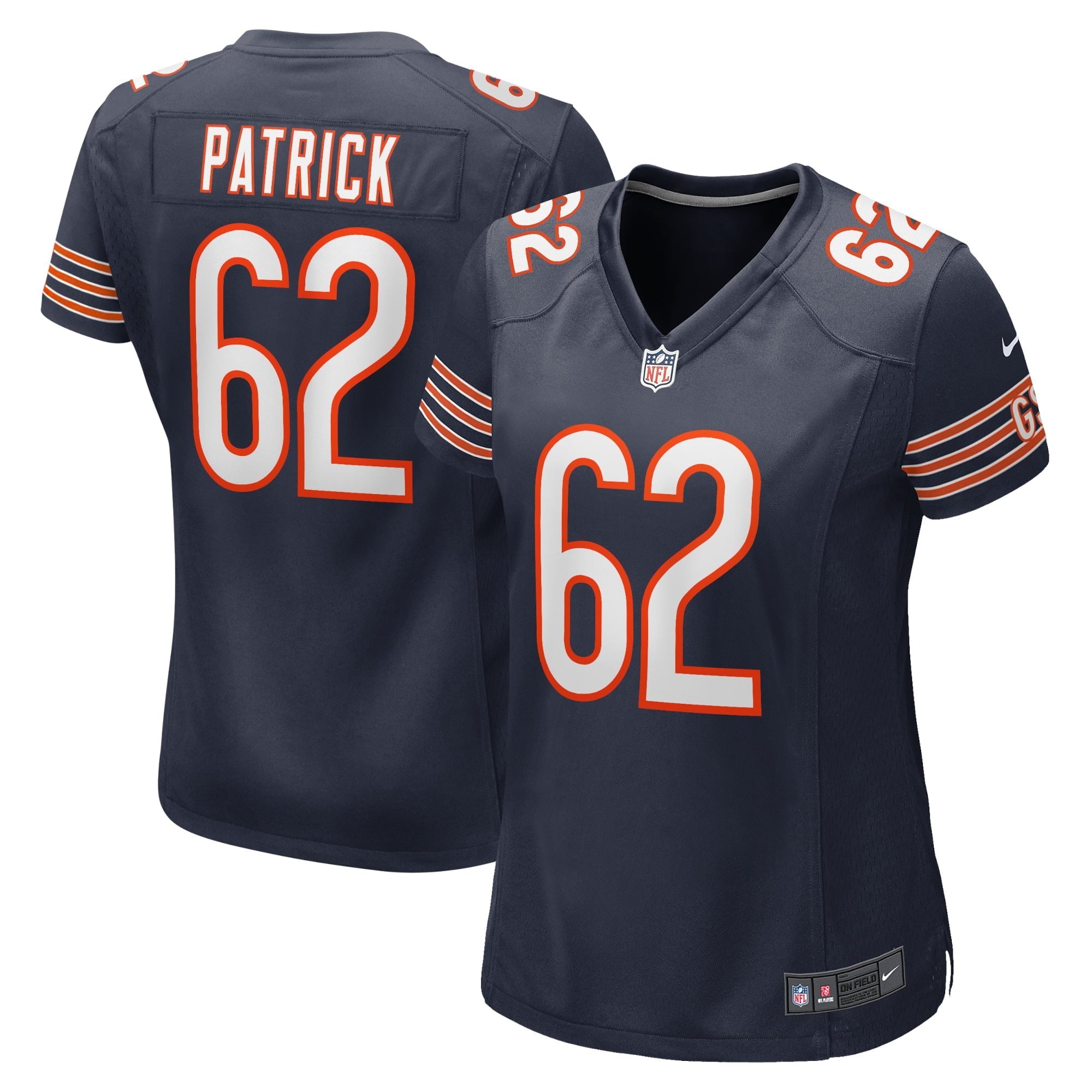Women's Nike Lucas Patrick Navy Chicago Bears Game Jersey - vstockx