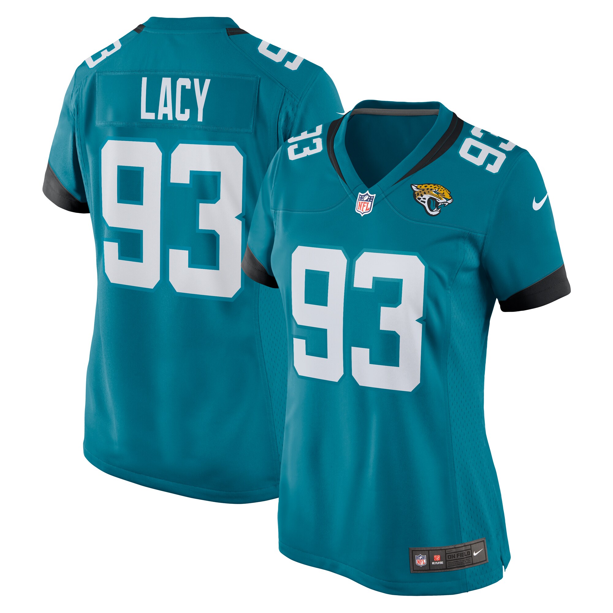 Tyler Lacy Jacksonville Jaguars Nike Women's Team Game Jersey - Teal - vstockx