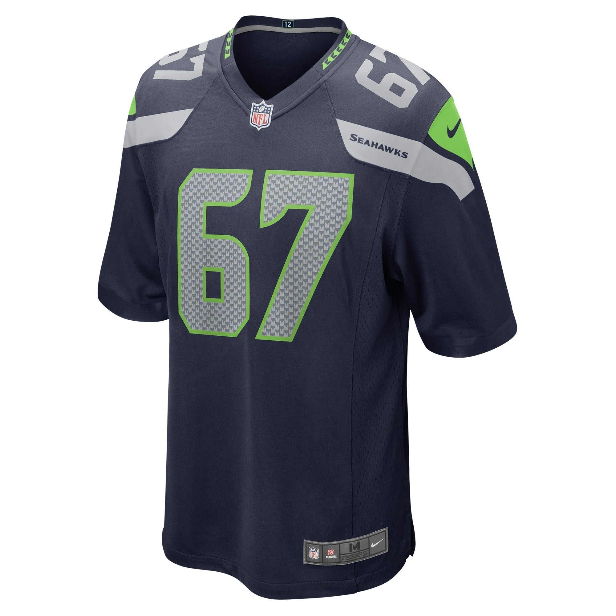 Men's Nike Charles Cross Navy Seattle Seahawks Player Game Jersey - vstockx