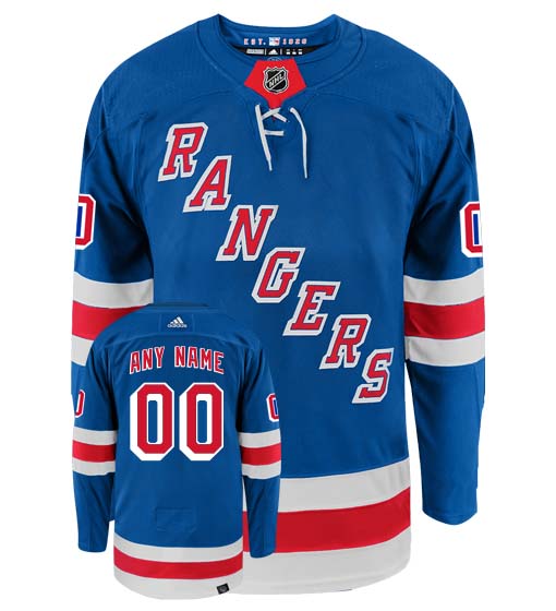 Customizable New York Rangers Adidas Primegreen Authentic NHL Hockey Jersey - vstockx