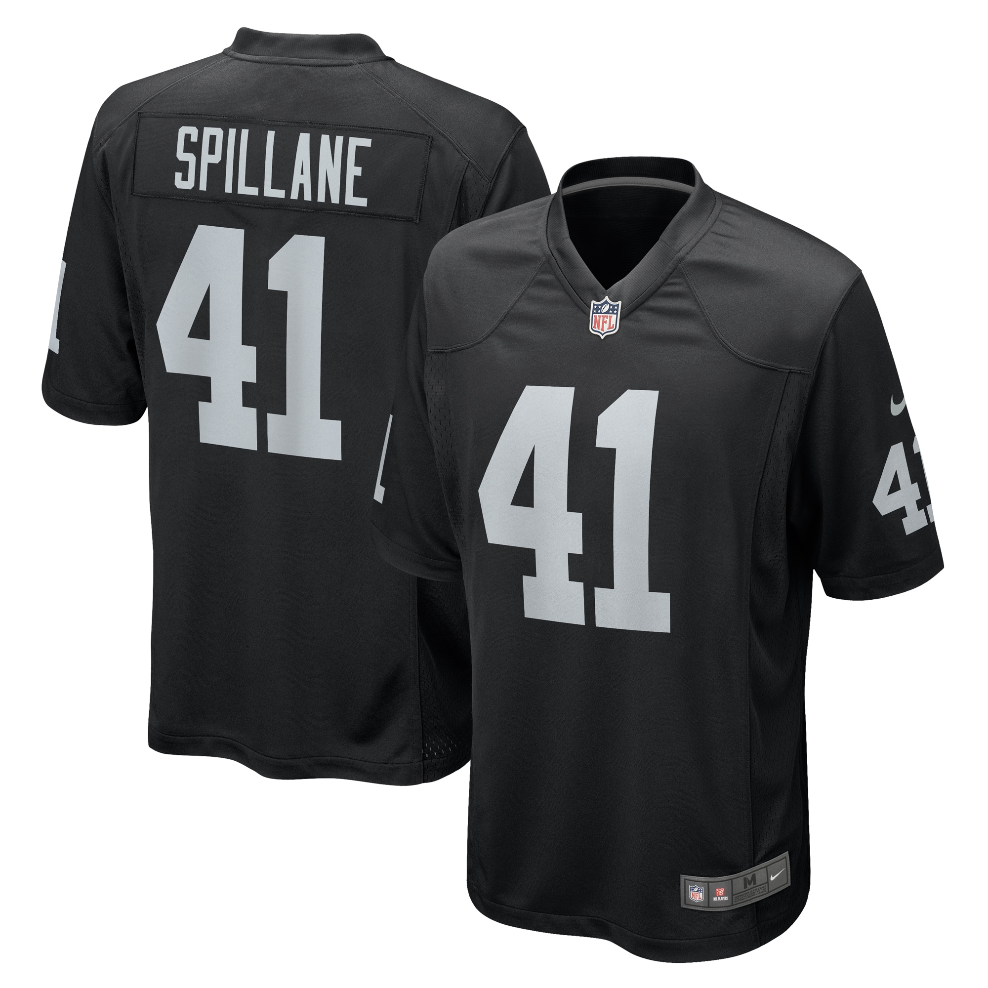 Robert Spillane Las Vegas Raiders Nike Game Player Jersey - Black - vstockx
