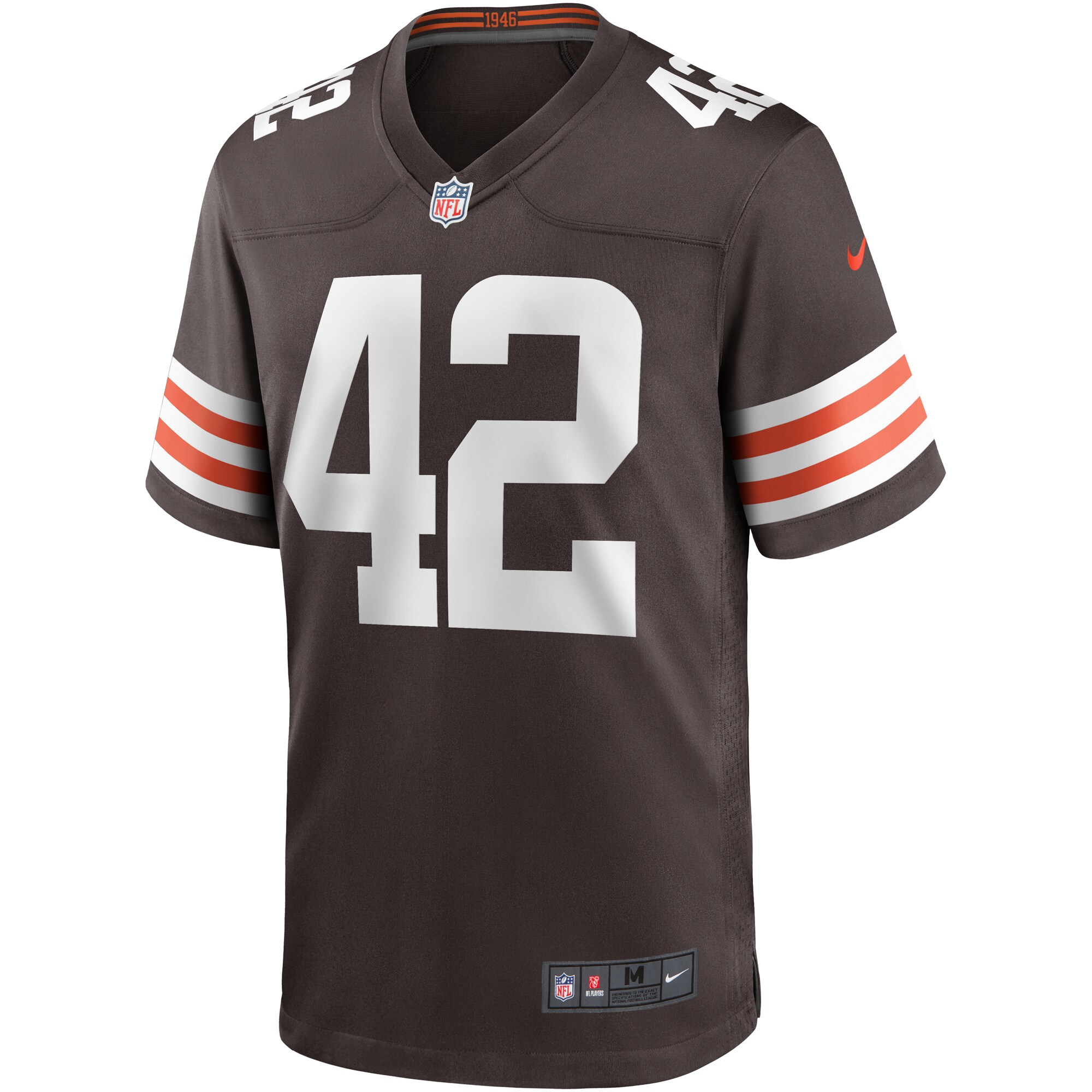 Karl Joseph Cleveland Browns Nike Game Player Jersey - Brown - vstockx