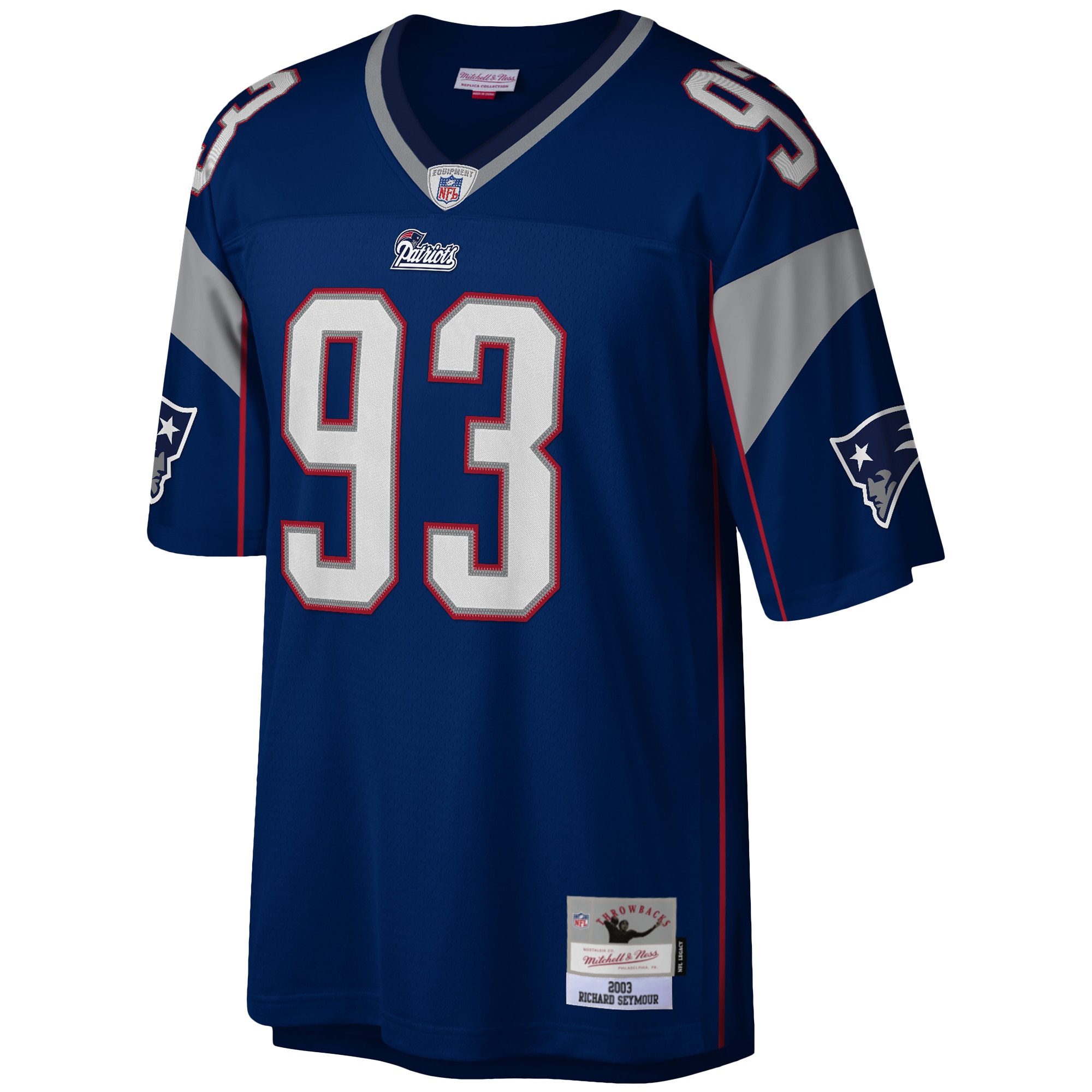 Richard Seymour New England Patriots Mitchell & Ness Legacy Replica Jersey - Navy - vstockx