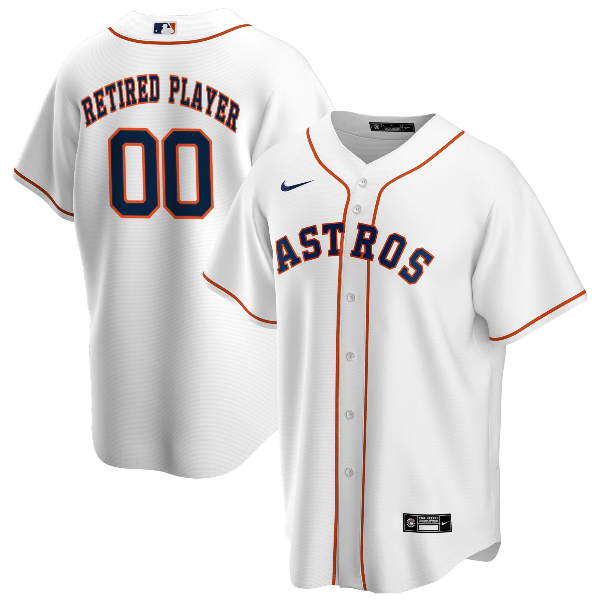 Houston Astros Nike Home Pick-A-Player Retired Roster Replica Jersey - White - vstockx