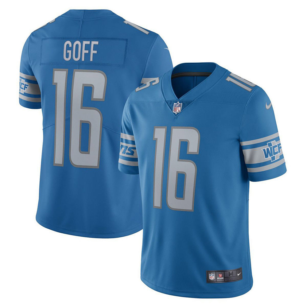 Youth Detroit Lions Jared Goff Vapor Jersey - Blue - vstockx