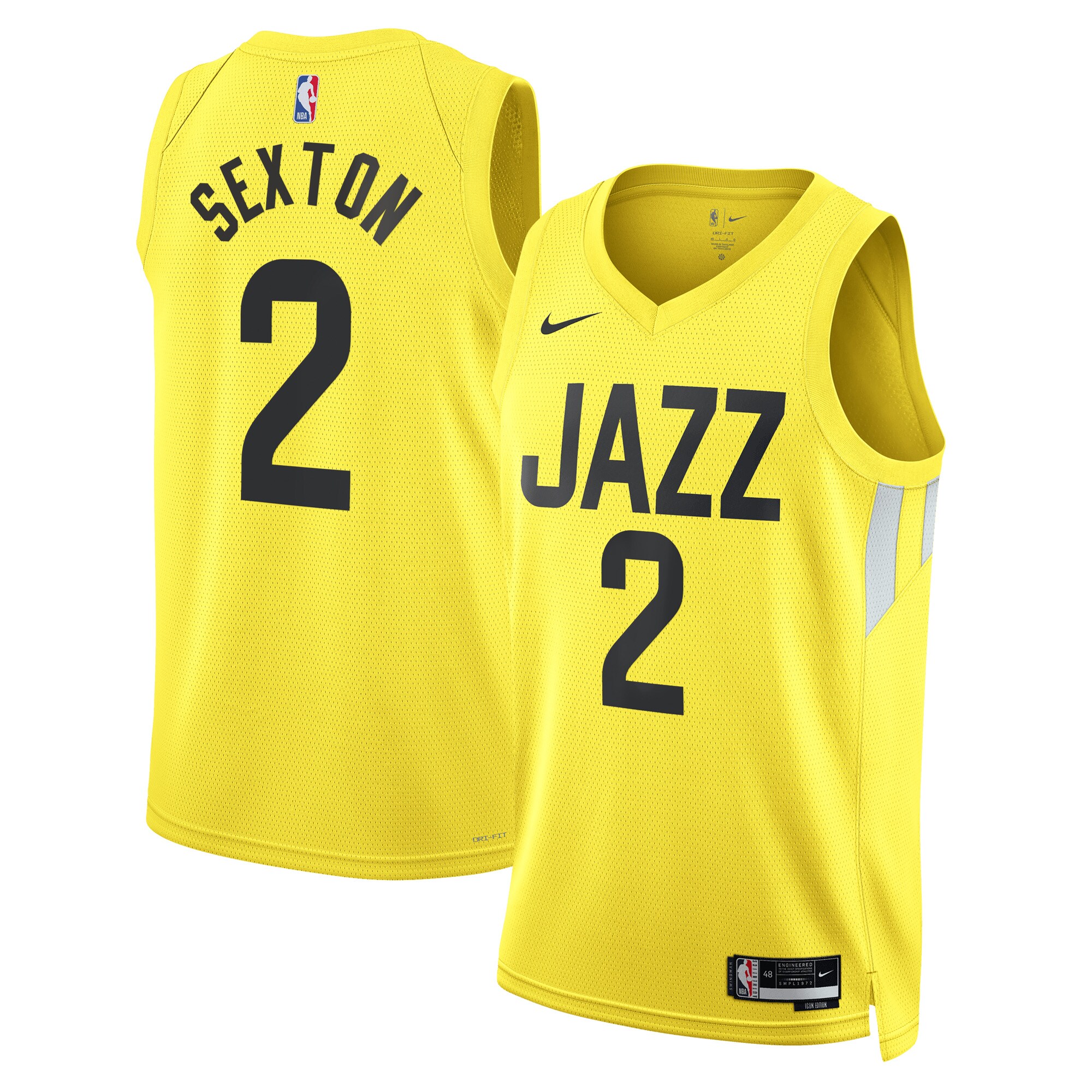 Collin Sexton Utah Jazz Nike Unisex Swingman Jersey - Icon Edition - Gold - vstockx
