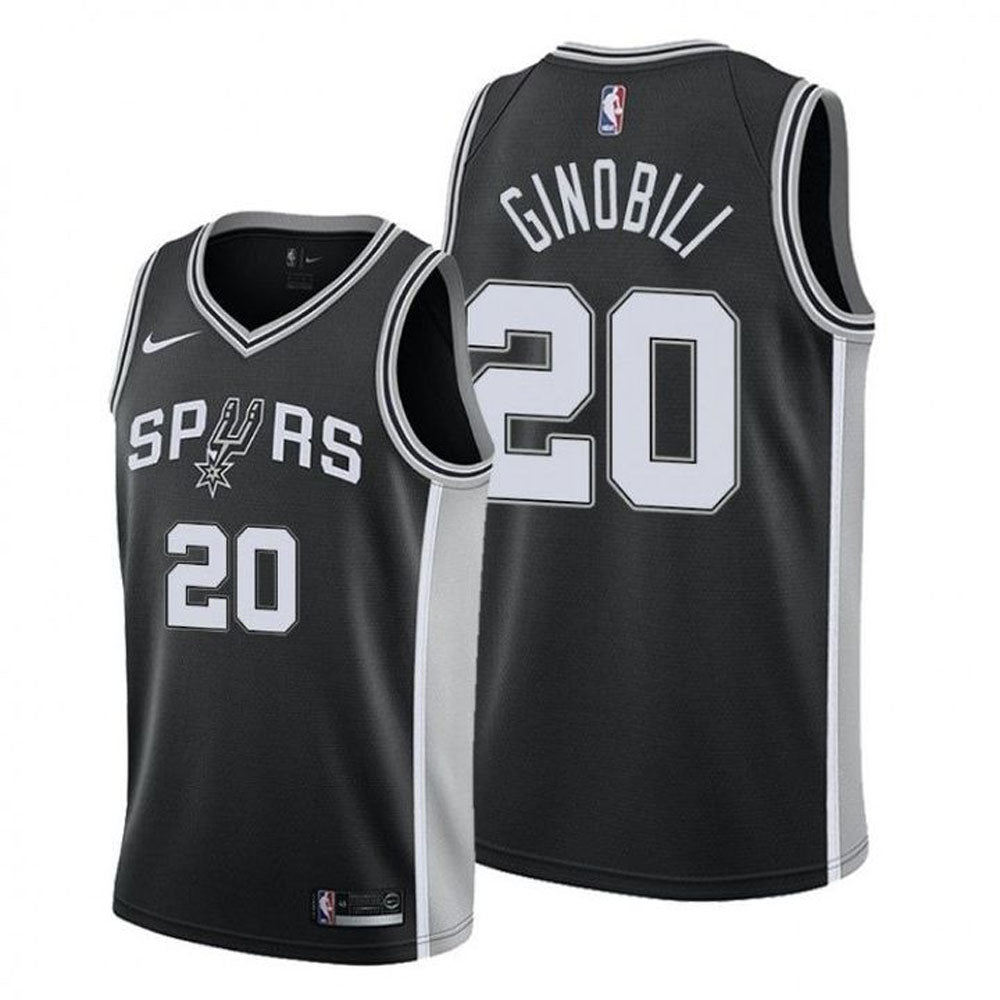 Youth San Antonio Spurs Manu Ginobili Icon Edition Jersey - Black - vstockx