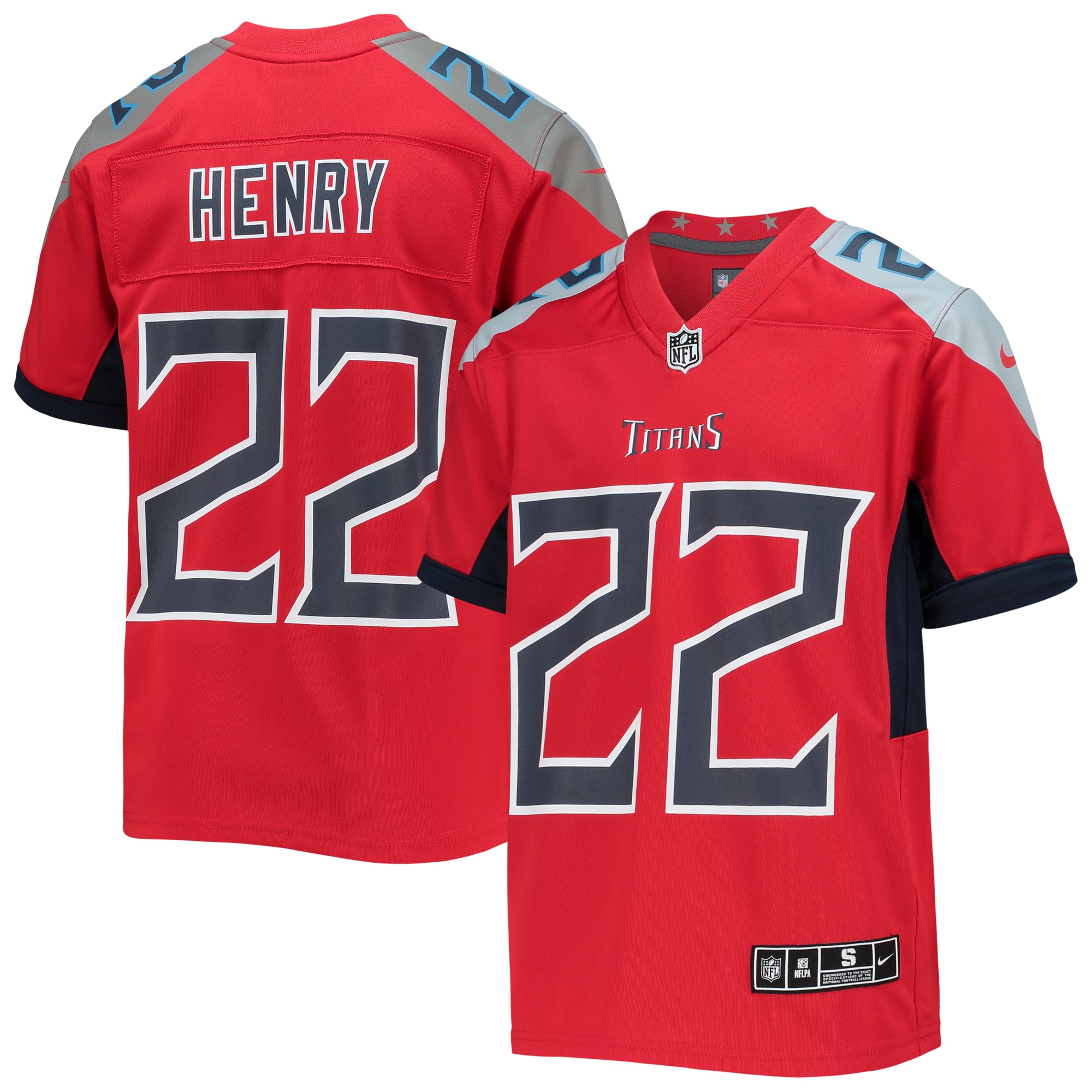 Derrick Henry Tennessee Titans Nike Youth Inverted Team Game Jersey - Red - vstockx