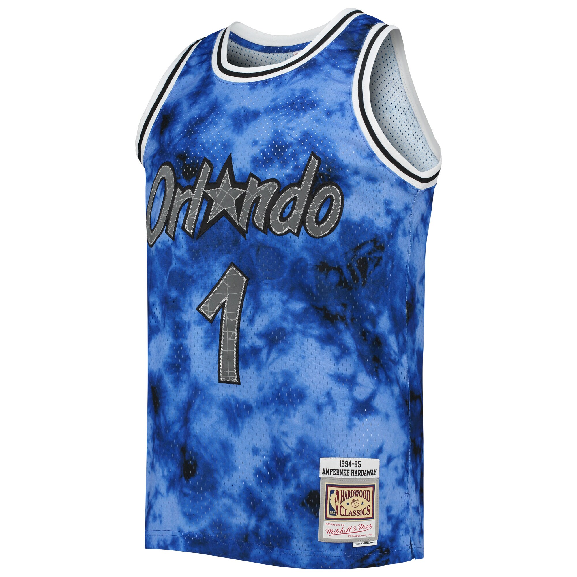 Penny Hardaway Orlando Magic Mitchell & Ness 1994/95 Galaxy Swingman Jersey - Blue - vstockx