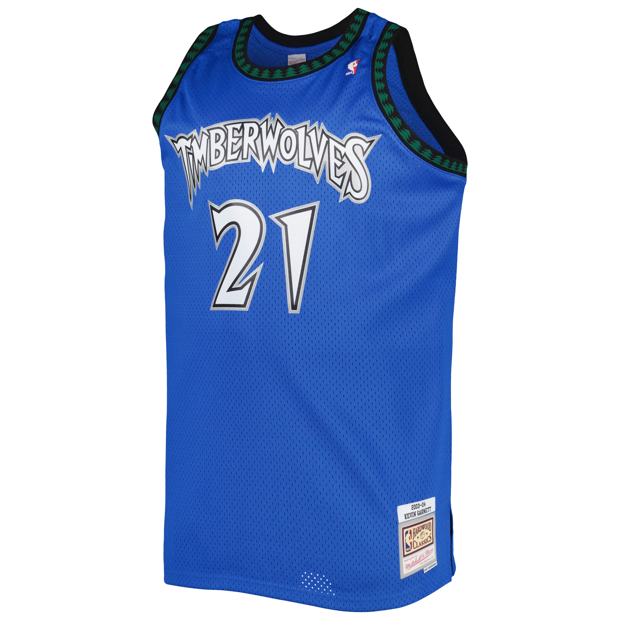 Kevin Garnett Minnesota Timberwolves Mitchell & Ness Big & Tall Hardwood Classics 2003/04 Swingman Jersey - Blue - vstockx