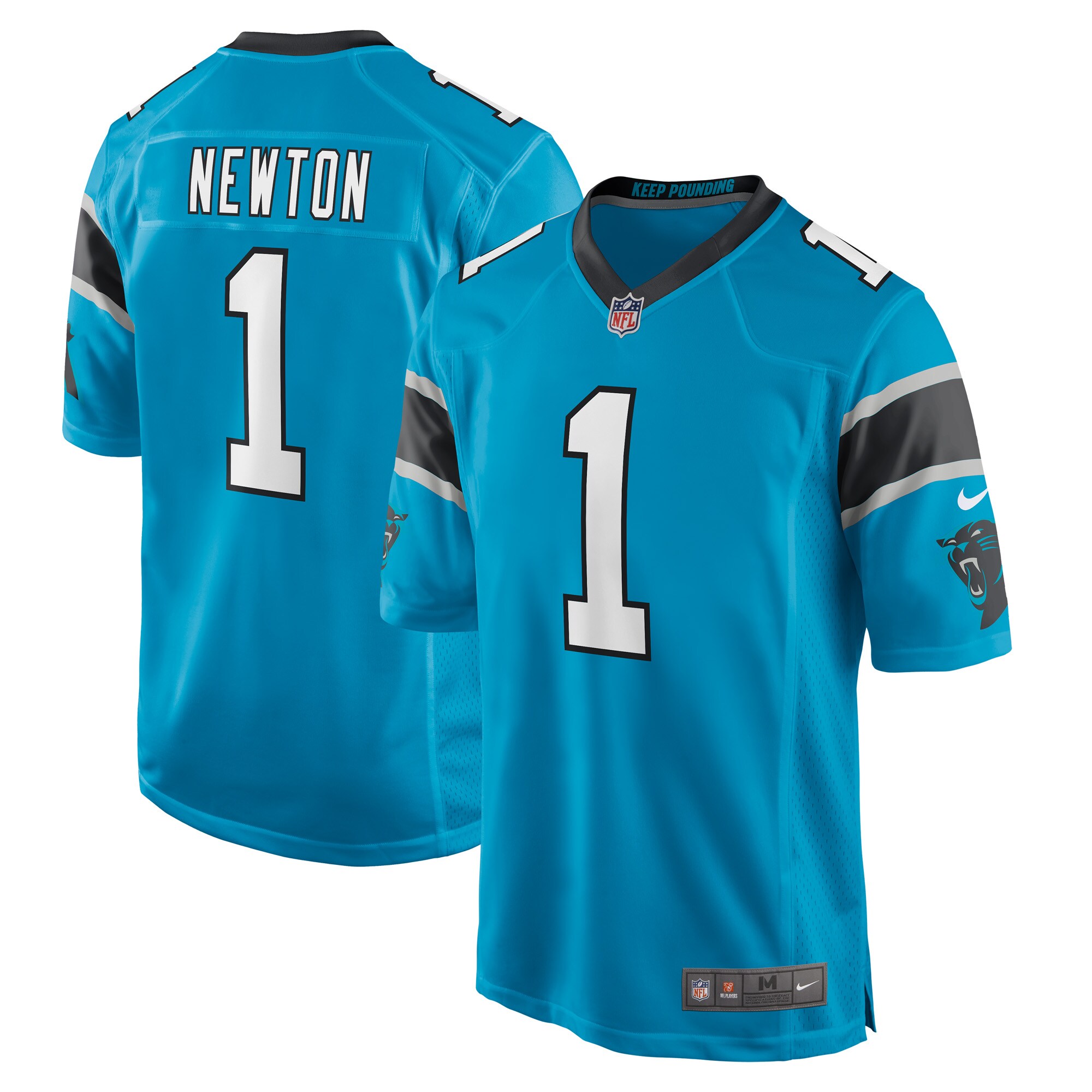 Cam Newton Carolina Panthers Nike Alternate Player Game Jersey - Blue - vstockx