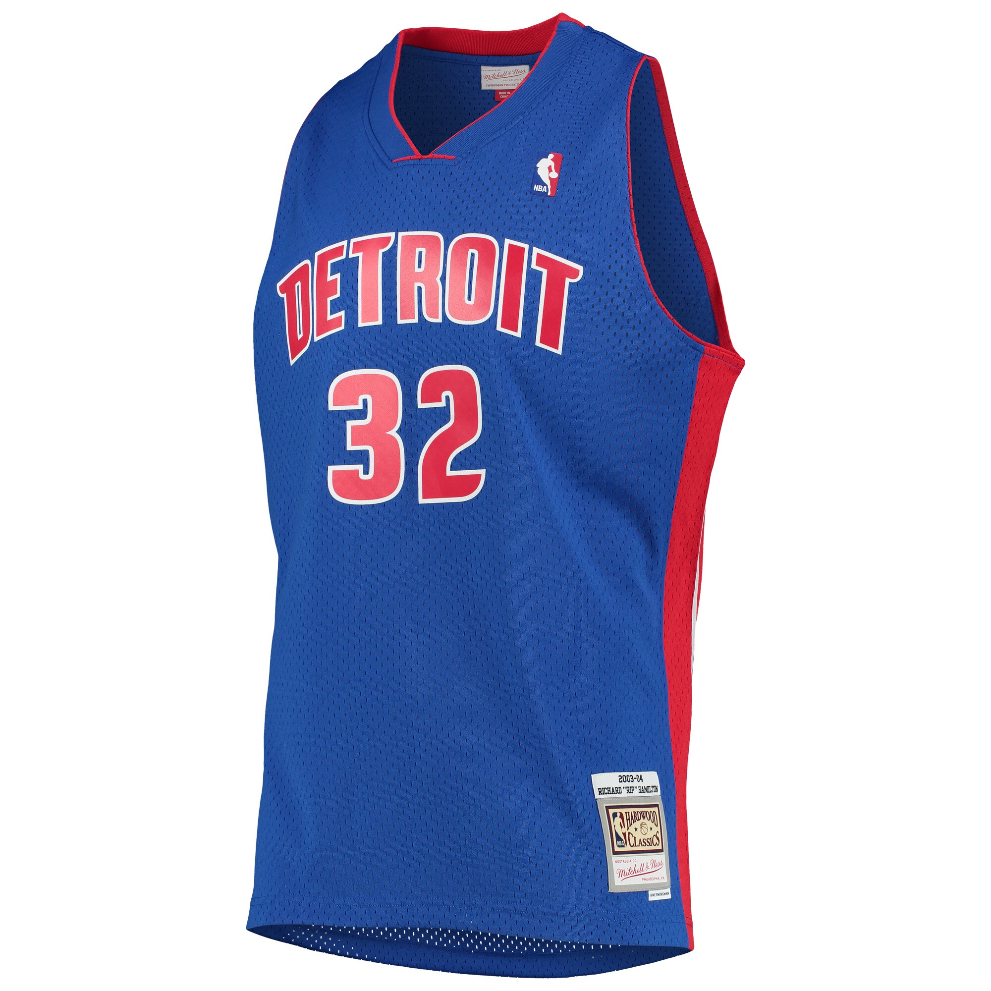 Richard Hamilton Detroit Pistons Mitchell & Ness Hardwood Classics Swingman Jersey - Blue - vstockx