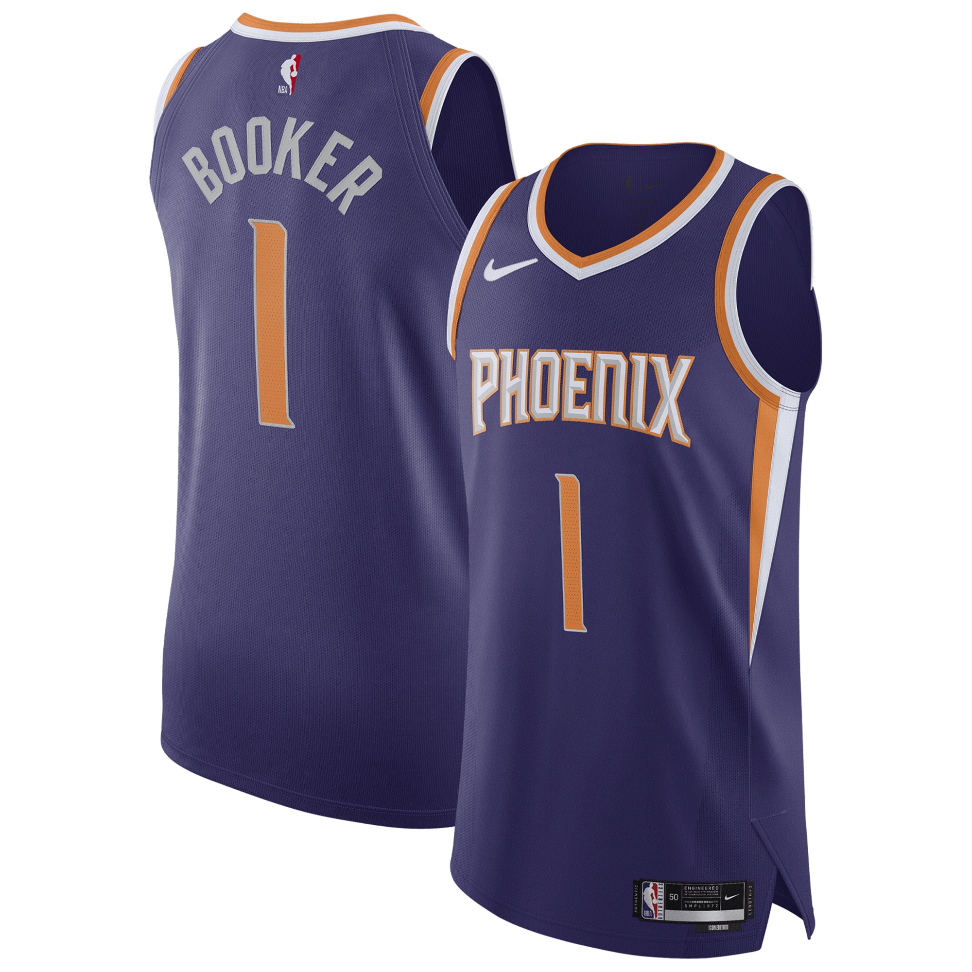Devin Booker Phoenix Suns Nike 2022/23 Authentic Player Jersey Purple - Icon Edition - vstockx
