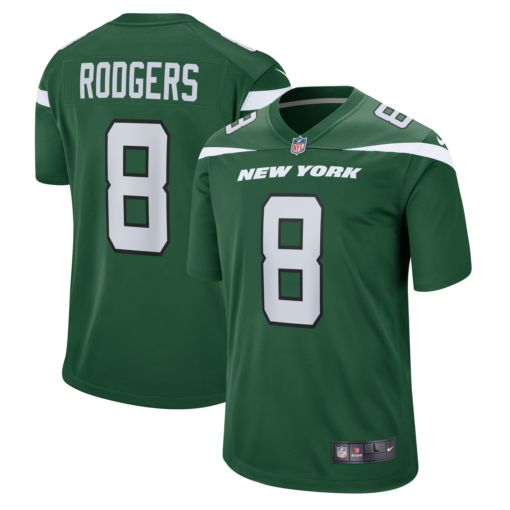 Aaron Rodgers New York Jets Nike Youth Game Jersey - Green - vstockx
