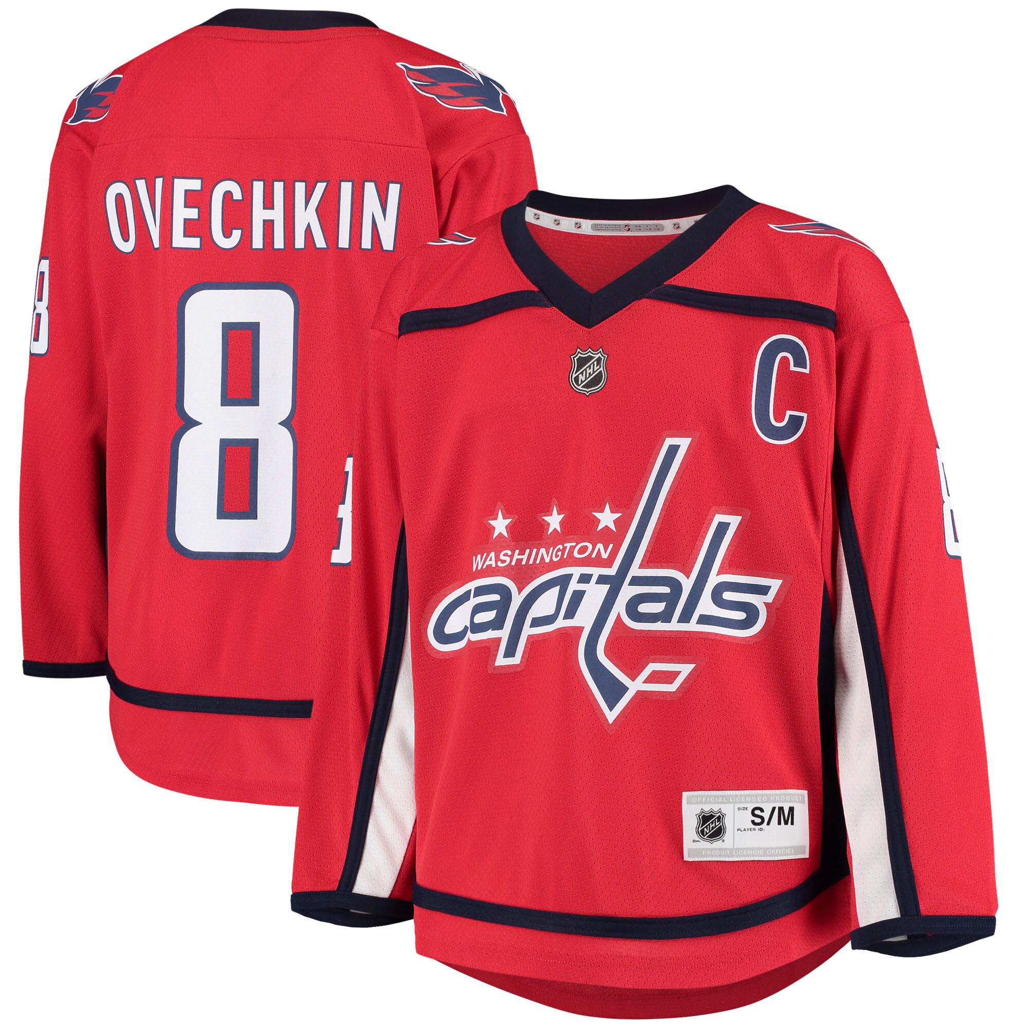 Alexander Ovechkin Washington Capitals Youth Home Replica Player Jersey - Red - vstockx