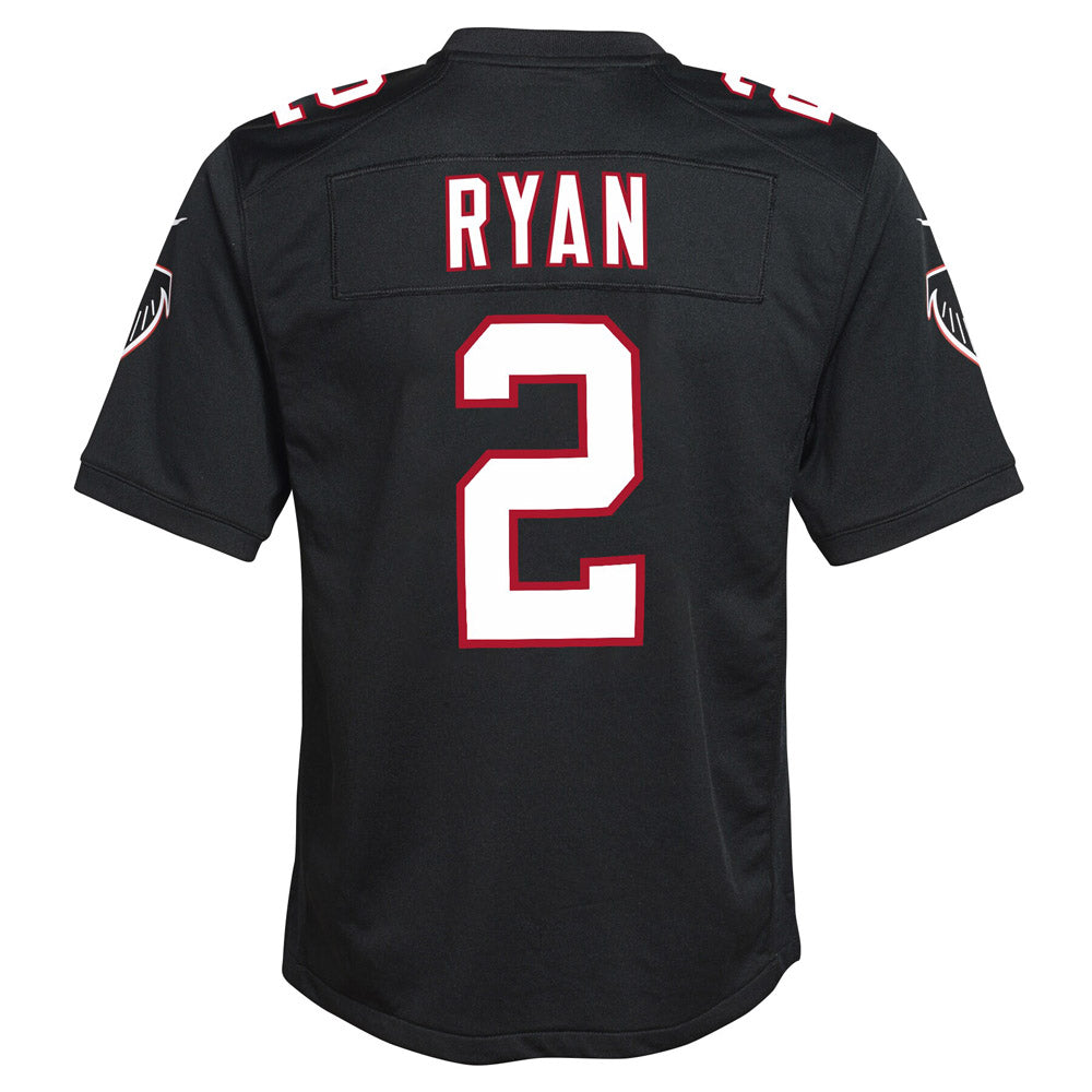 Youth Atlanta Falcons Matt Ryan Throwback Game Jersey Black - vstockx