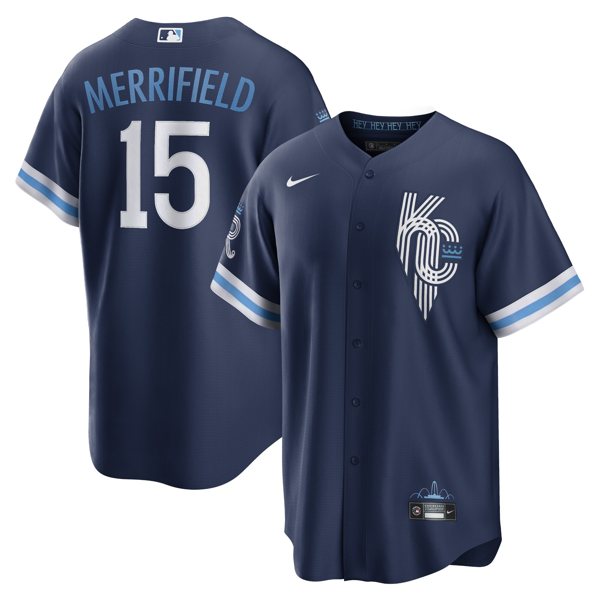 Whit Merrifield Kansas City Royals Nike 2022 City Connect Replica Player Jersey - Navy - vstockx