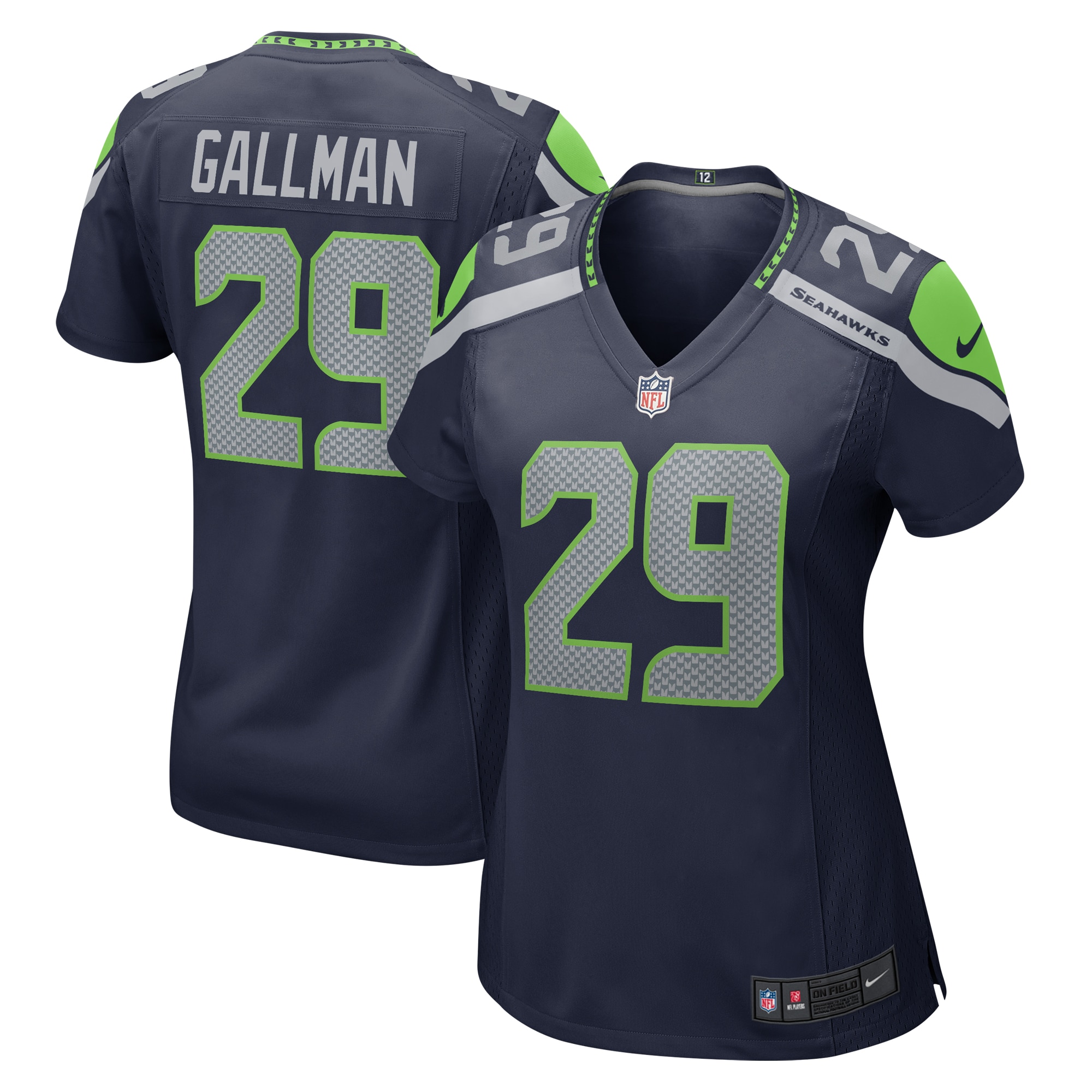 Wayne Gallman Seattle Seahawks Nike Women's Home Game Player Jersey - College Navy - vstockx