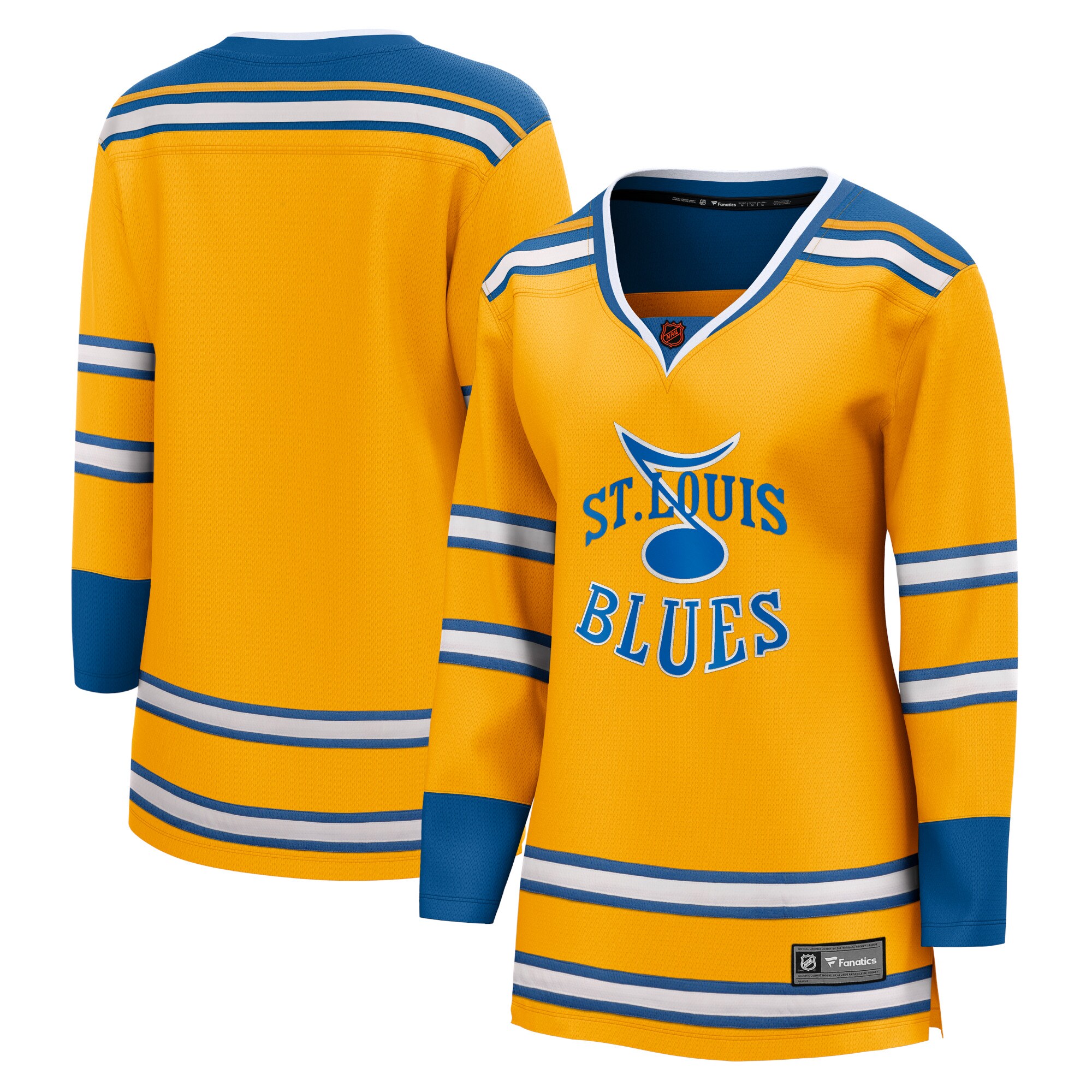 St. Louis Blues Fanatics Branded Women's Special Edition 2.0 Breakaway Blank Jersey - Yellow - vstockx