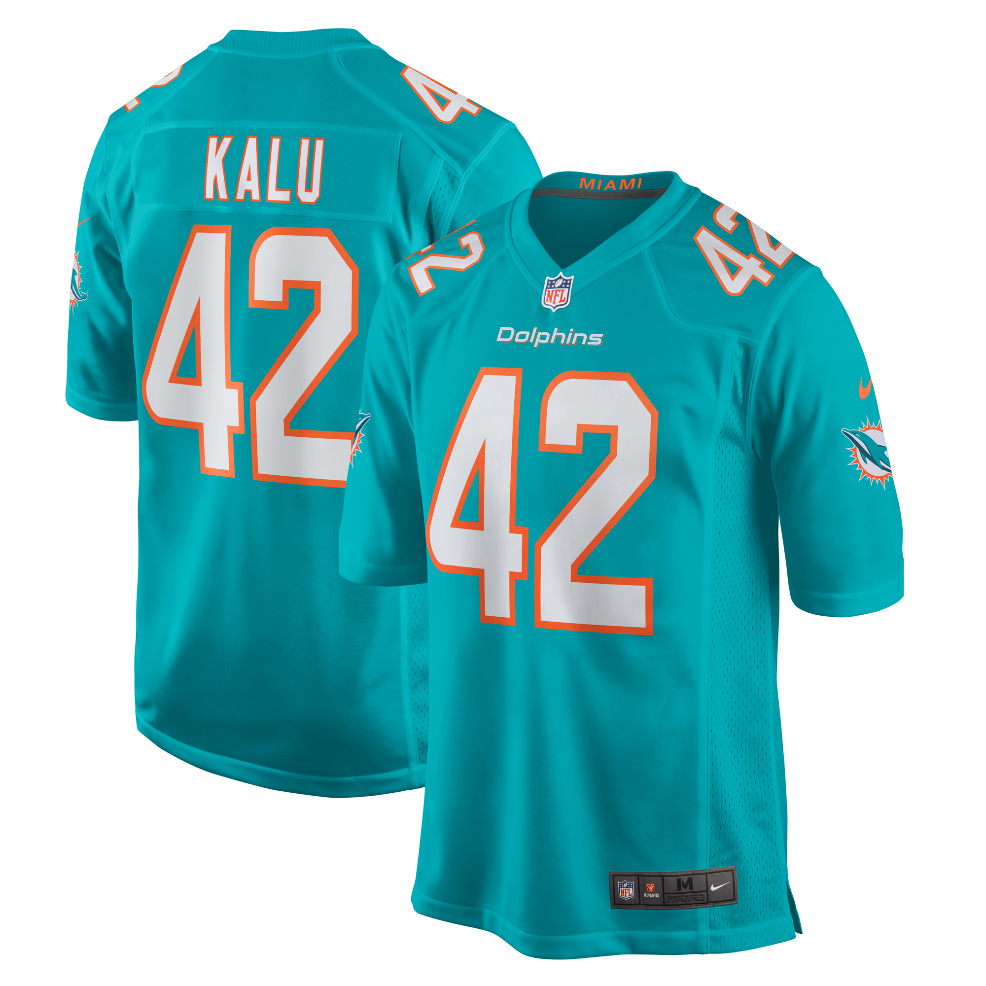 Joshua Kalu Miami Dolphins Nike Team Game Jersey - Aqua - vstockx