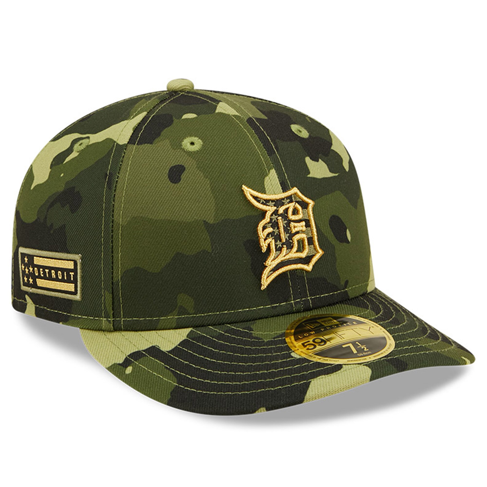 Detroit Tigers New Era 2022 Armed Forces Day On-Field Low Profile 59FIFTY - Camo - vstockx