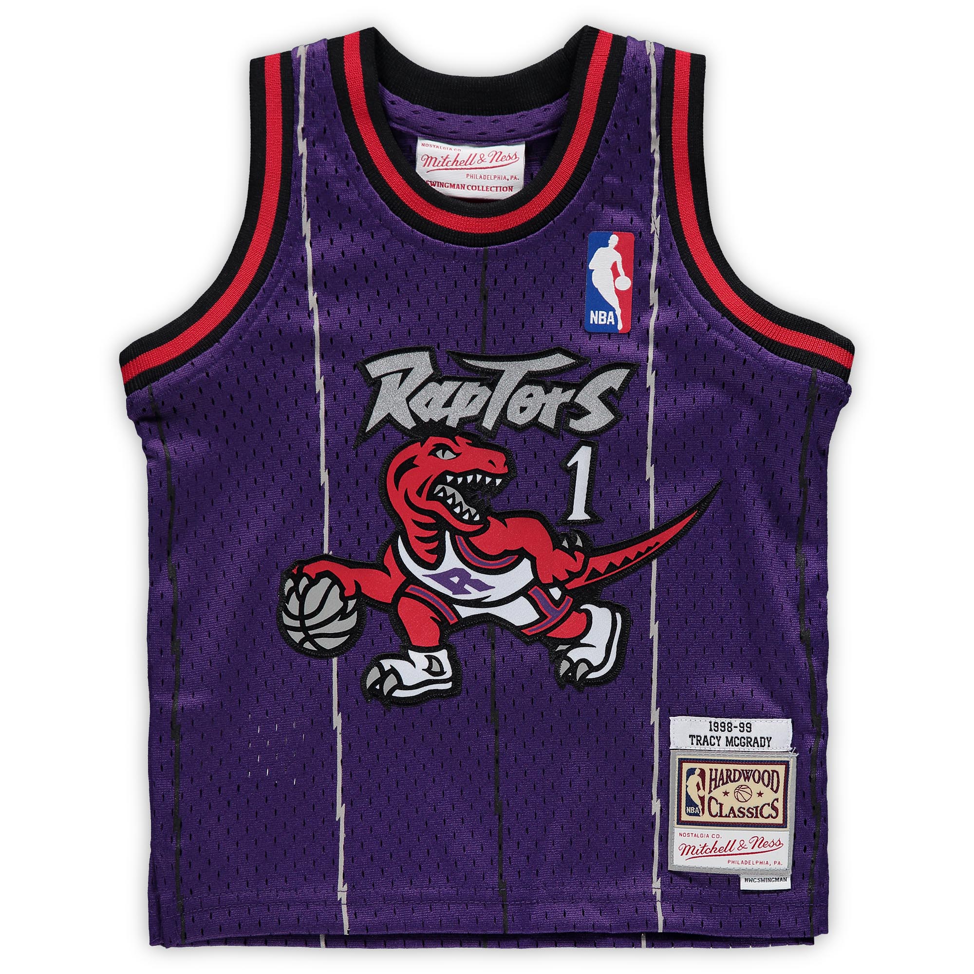 Tracy McGrady Toronto Raptors Mitchell & Ness Infant 1998/99 Hardwood Classics Retired Player Jersey - Purple - vstockx