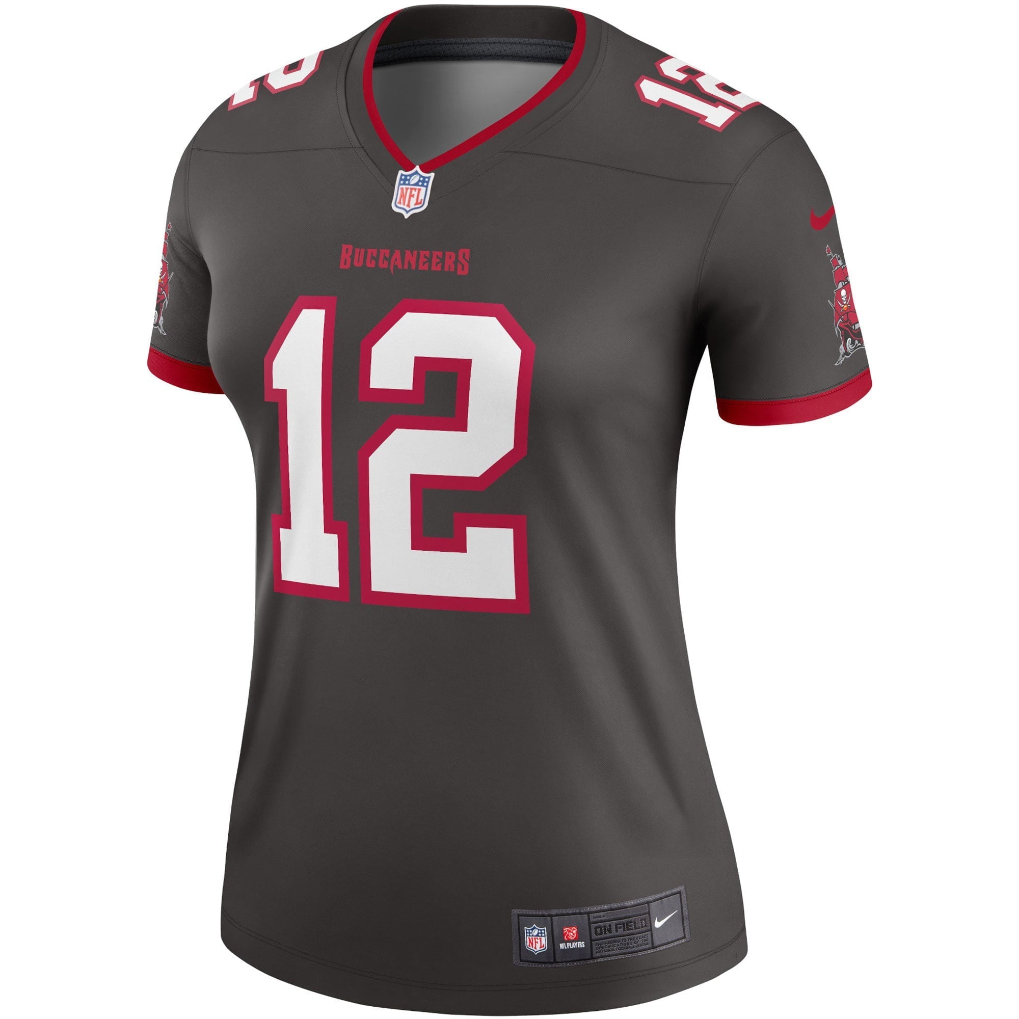 Women's Nike Tom Brady Pewter Tampa Bay Buccaneers Alternate Legend Jersey - vstockx