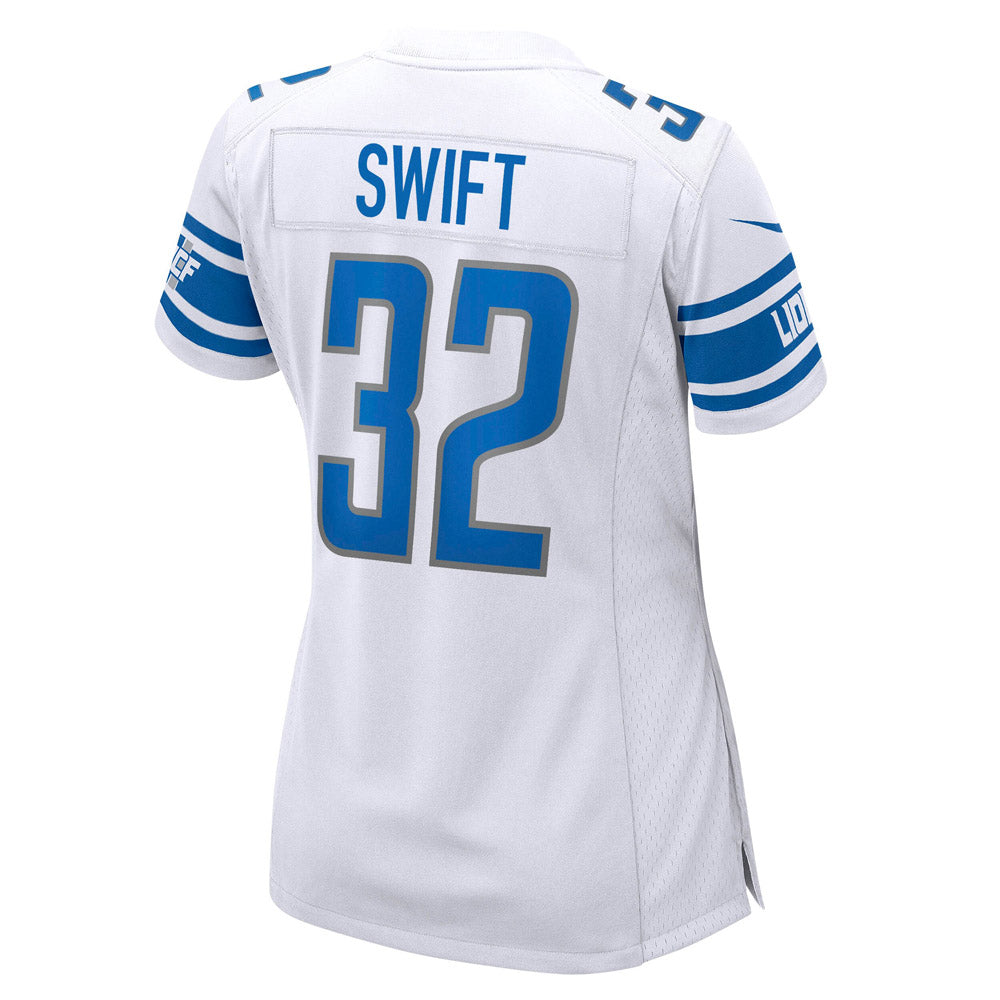 Women's Detroit Lions D'Andre Swift Game Jersey White - vstockx